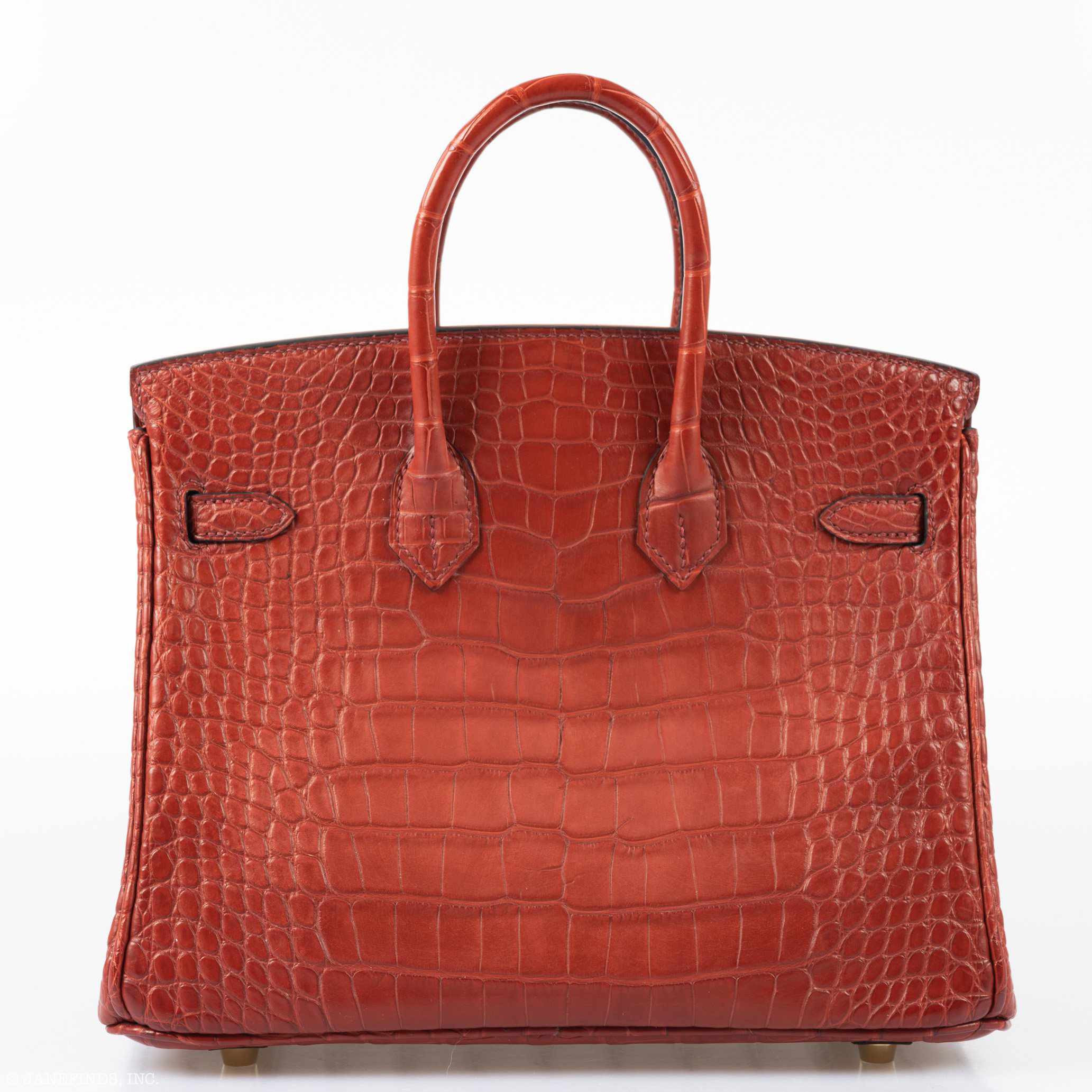 Hermès Birkin 25 HSS Rouge H Alligator - Orange Interior, Gold Hardware 3 Hermès Birkin 25 HSS Rouge H Alligator - Orange Interior, Gold Hardware - Image 3