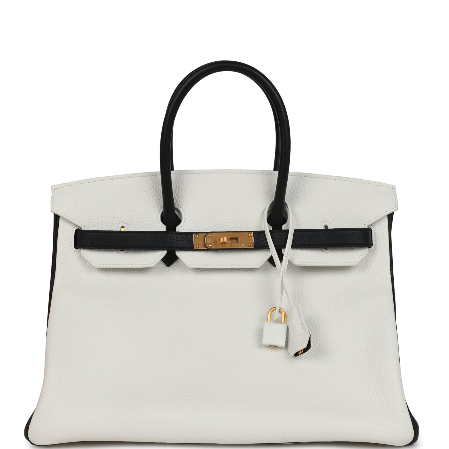 Hermès HSS Birkin 35 White/Black Clemence Gold Hardware - Special Order 3 Hermès HSS Birkin 35 White/Black Clemence Gold Hardware - Special Order - Image 3