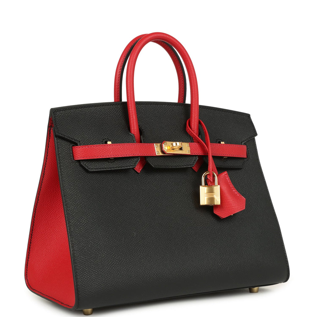 Hermès HSS Birkin Sellier 25 Black/Rouge Epsom Gold Hardware 4 Hermès HSS Birkin Sellier 25 Black/Rouge Epsom Gold Hardware - Image 4