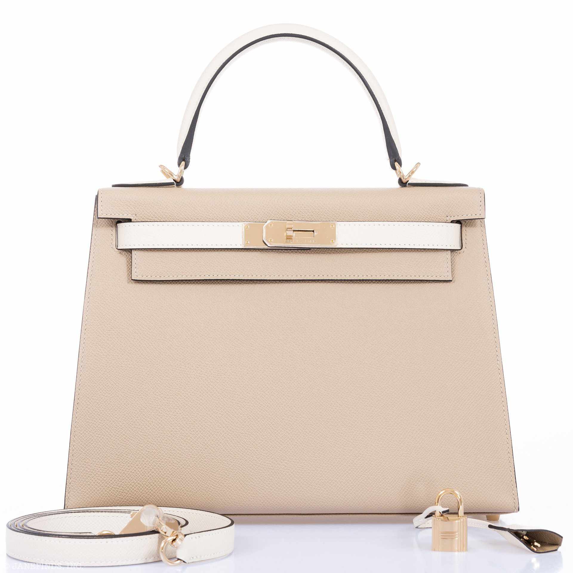 Hermès Kelly 28 Sellier HSS - Trench & Craie Epsom, Gold Hardware 5 Hermès Kelly 28 Sellier HSS - Trench & Craie Epsom, Gold Hardware - Image 5