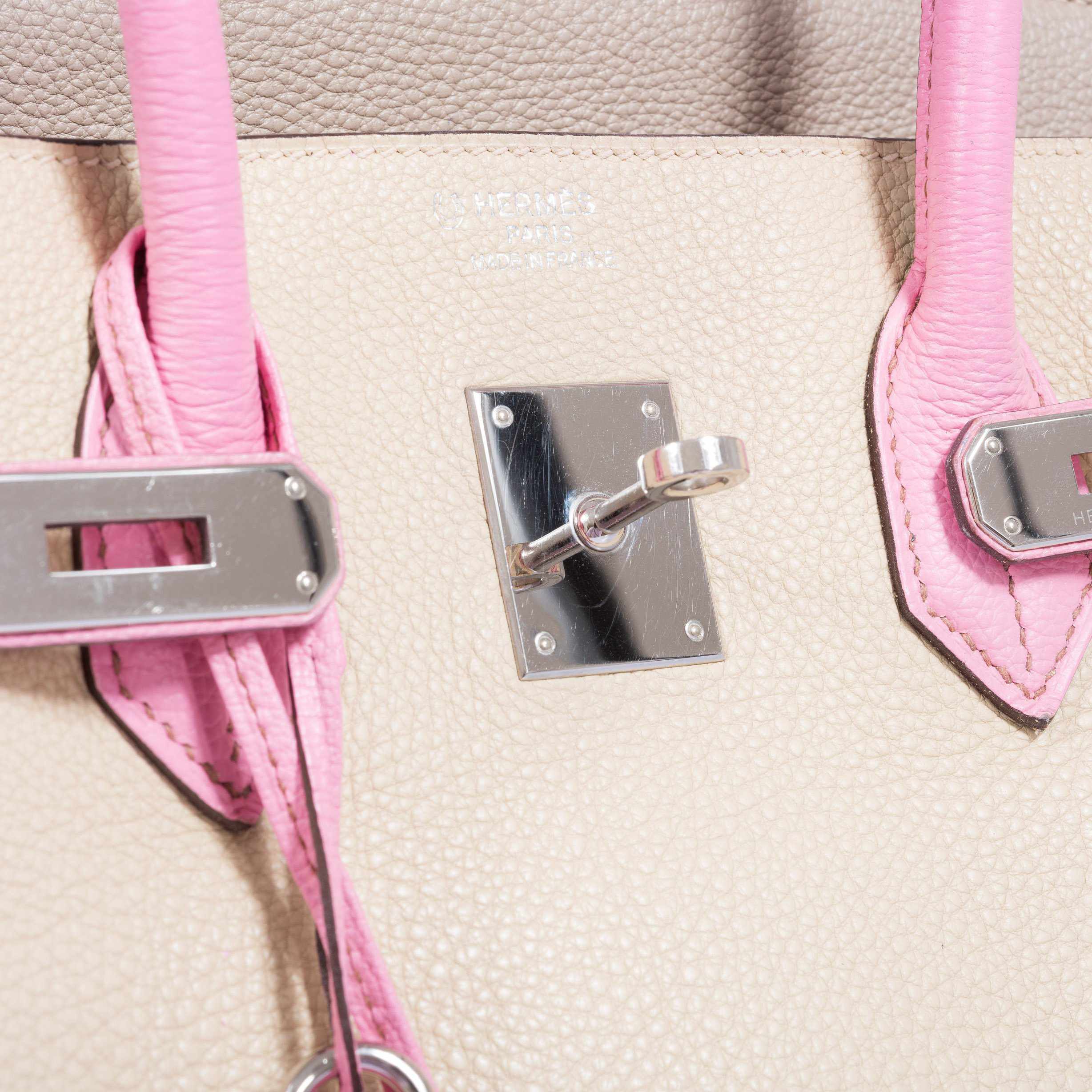 Hermès Birkin 35 Tri-Color Gris T Bubblegum Togo Palladium - Exquisite Style 5 Hermès Birkin 35 Tri-Color Gris T Bubblegum Togo Palladium - Exquisite Style - Image 5