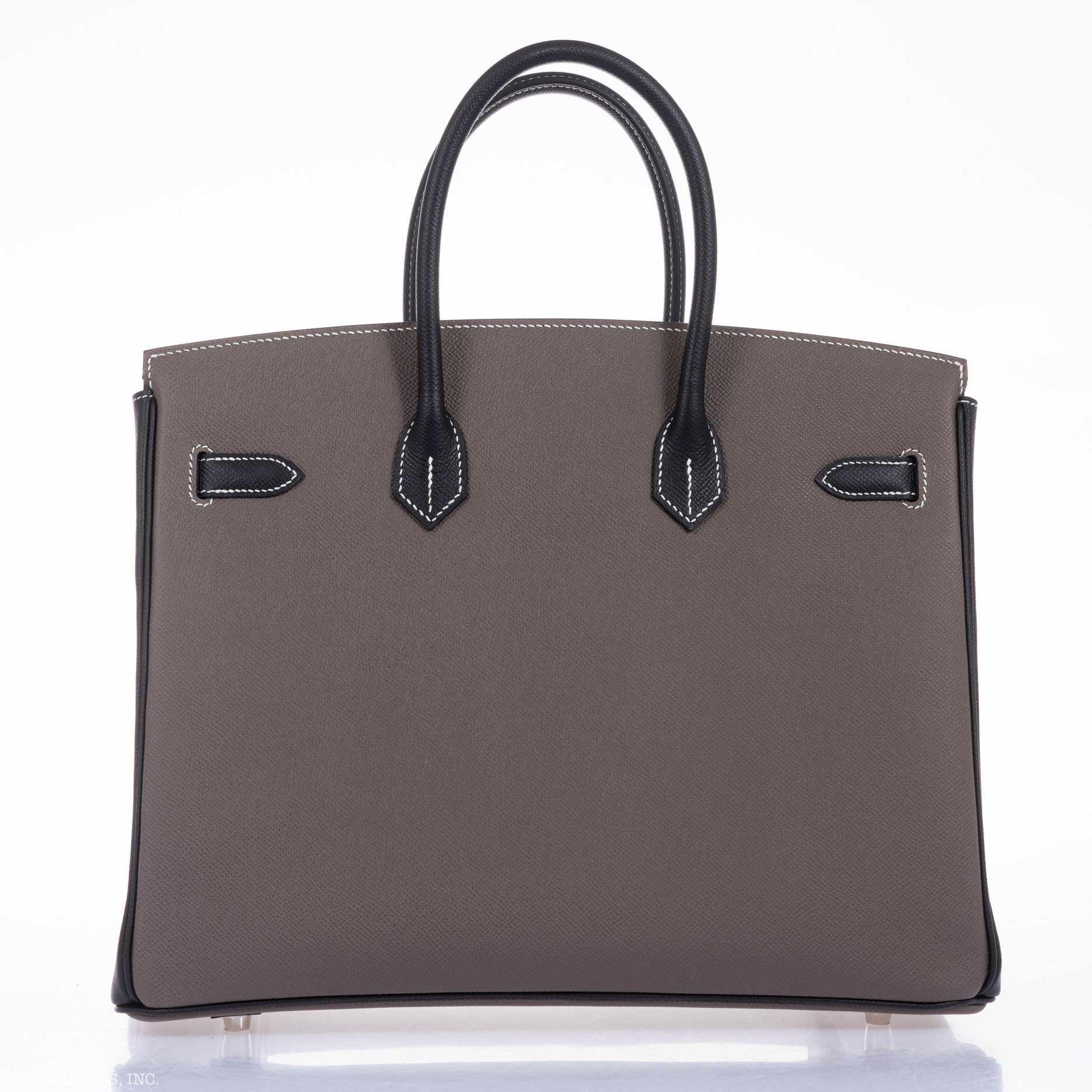 Hermès Birkin 35 HSS Bi-Color Etain & Black - Elegant Epsom, Brushed Palladium 6 Hermès Birkin 35 HSS Bi-Color Etain & Black - Elegant Epsom, Brushed Palladium - Image 6