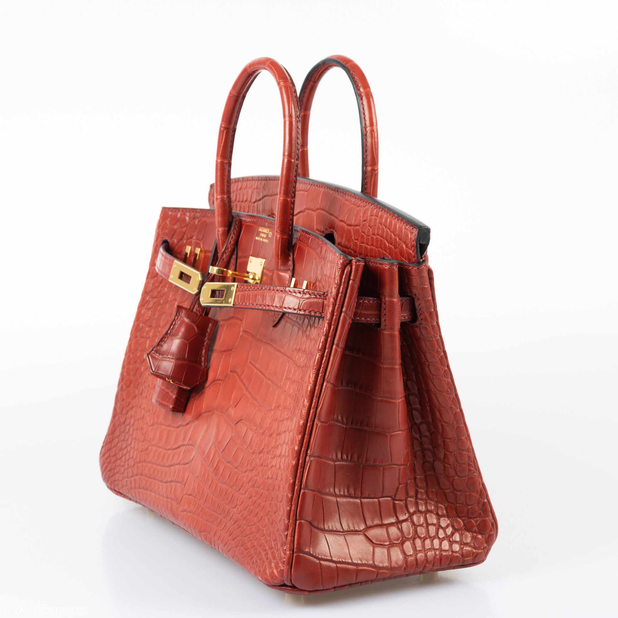 Hermès Birkin 25 HSS Rouge H Alligator - Orange Interior, Gold Hardware 6 Hermès Birkin 25 HSS Rouge H Alligator - Orange Interior, Gold Hardware - Image 6
