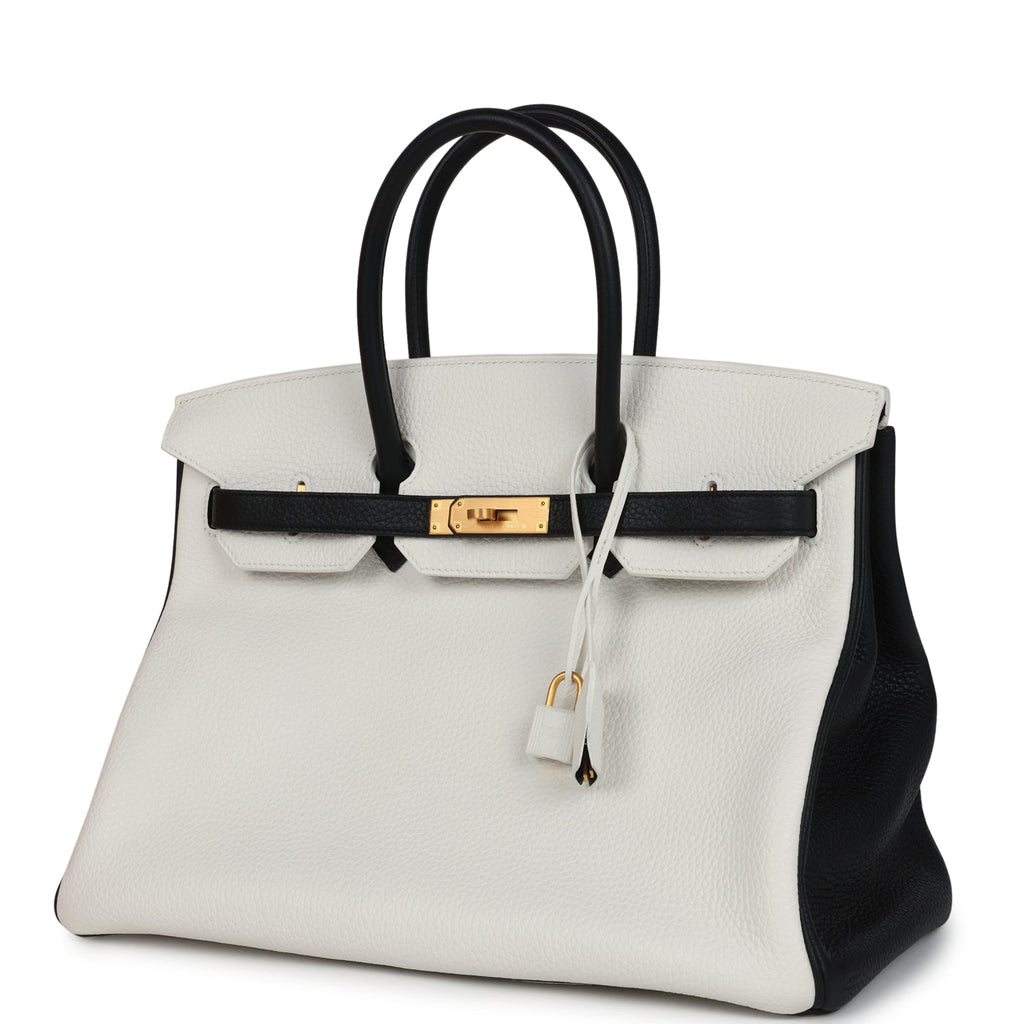 Hermès HSS Birkin 35 White/Black Clemence Gold Hardware - Special Order 6 Hermès HSS Birkin 35 White/Black Clemence Gold Hardware - Special Order - Image 6