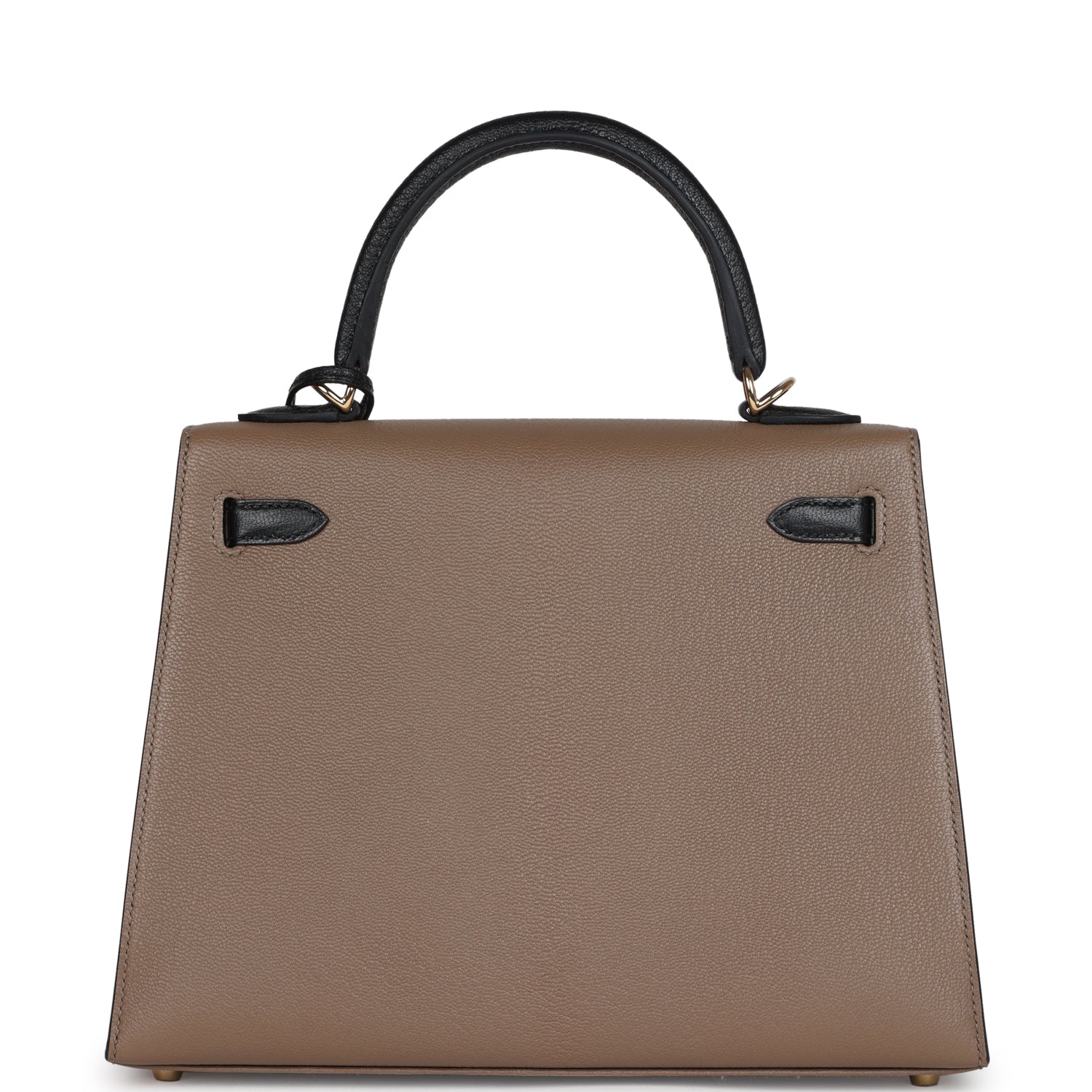 Hermès HSS Kelly Sellier 25 Black/Etoupe Chevre Mysore Permabrass HW 7 Hermès HSS Kelly Sellier 25 Black/Etoupe Chevre Mysore Permabrass HW - Image 7