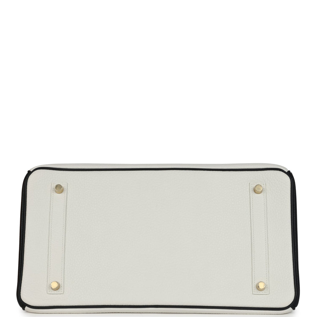 Hermès HSS Birkin 35 White/Black Clemence Gold Hardware - Special Order 7 Hermès HSS Birkin 35 White/Black Clemence Gold Hardware - Special Order - Image 7