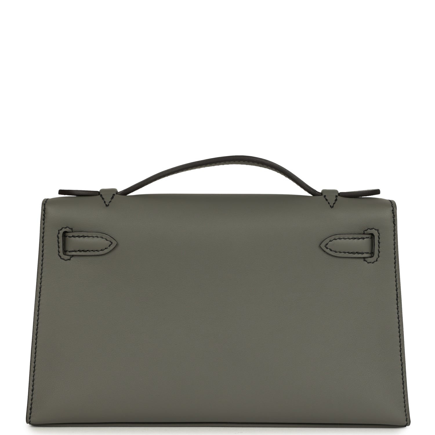 Hermès HSS Kelly Pochette Gris Meyer Verso Swift Gold Hardware 7 Hermès HSS Kelly Pochette Gris Meyer Verso Swift Gold Hardware - Image 7
