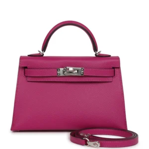 Hermès HSS Kelly 20 Rose Pourpre Epsom Palladium Hardware