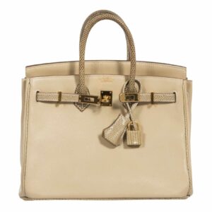 Hermes-Birkin-25-HSS-Argile-Swift-With-Ficelle-Lizard-Gold-Hardware-Special-Edition