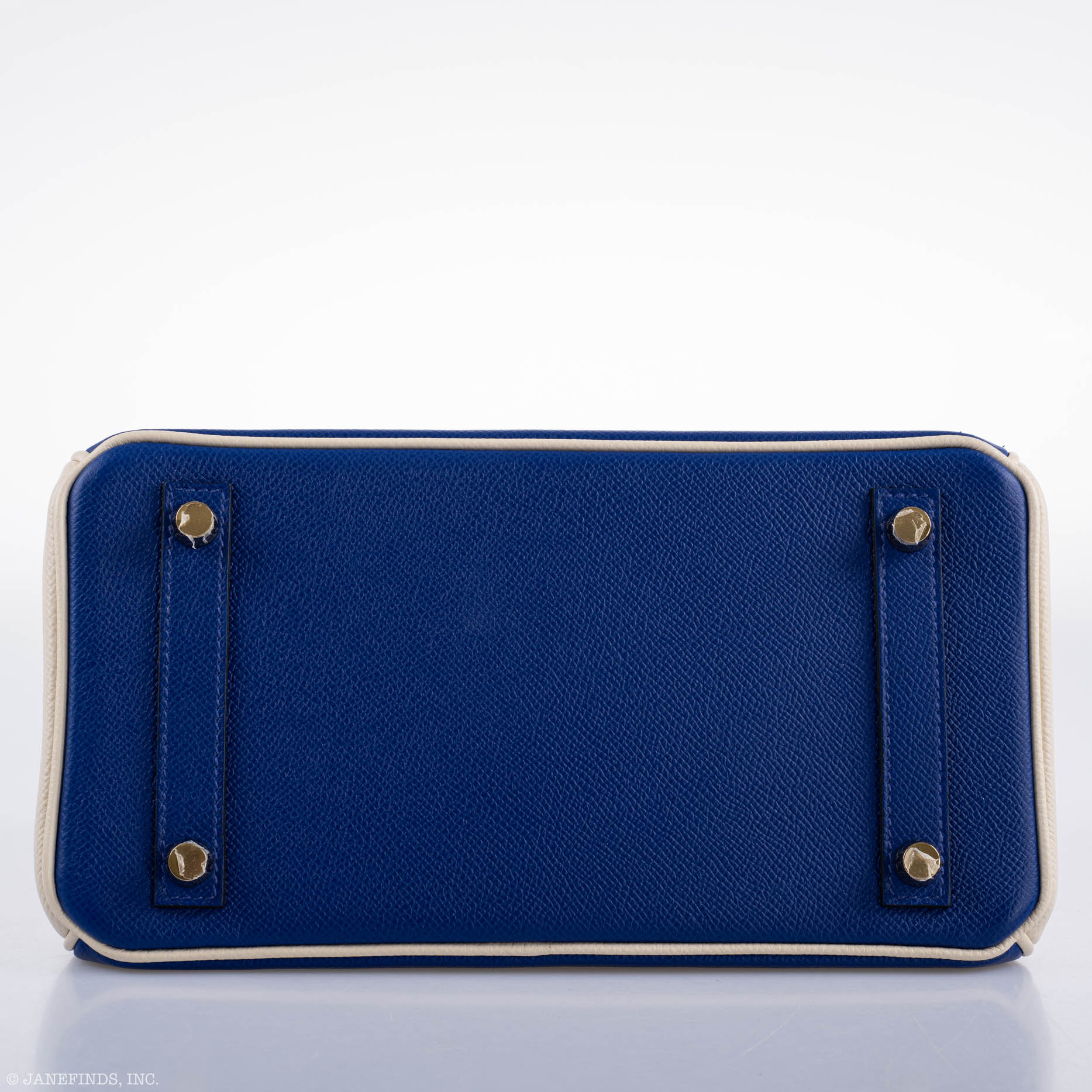 Hermès Birkin 25 HSS Blue Electrique & Craie - Brushed Gold Hardware 4 Hermès Birkin 25 HSS Blue Electrique & Craie - Brushed Gold Hardware - Image 4