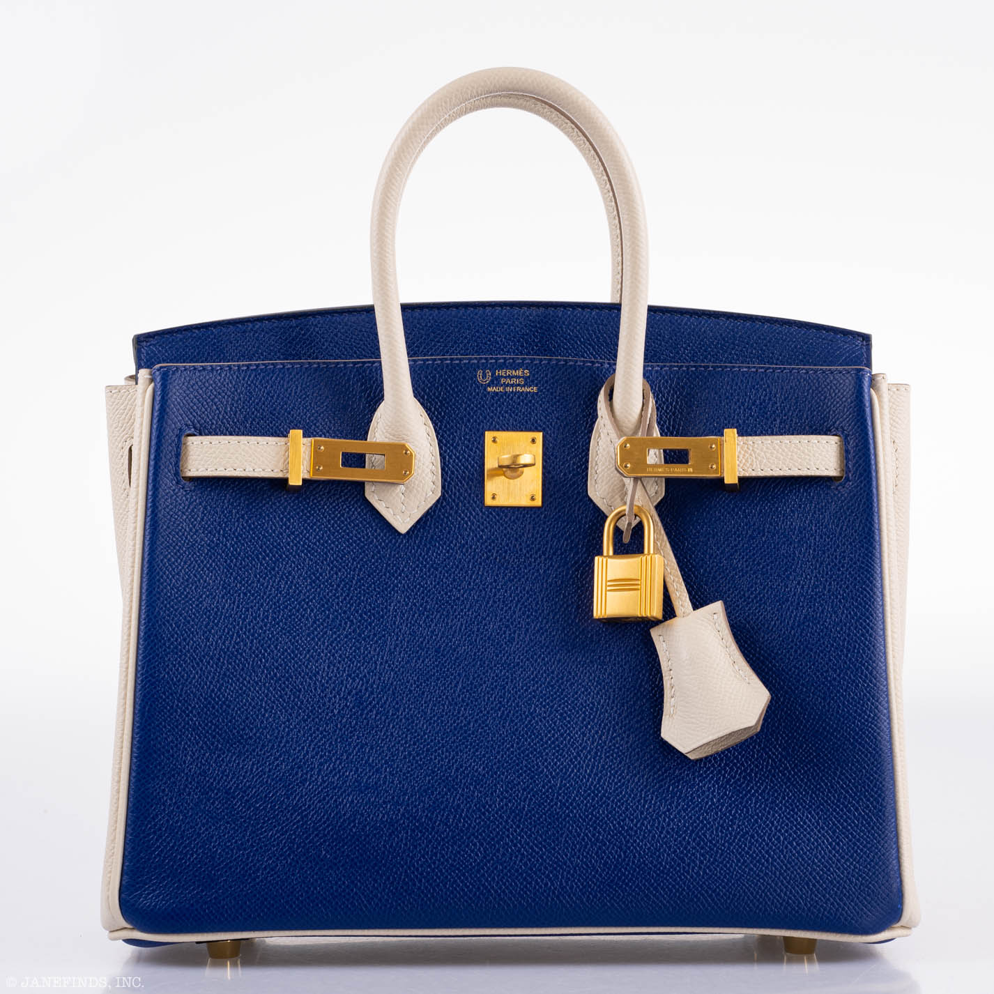 Hermès Birkin 25 HSS Blue Electrique & Craie - Brushed Gold Hardware 3 Hermès Birkin 25 HSS Blue Electrique & Craie - Brushed Gold Hardware - Image 3