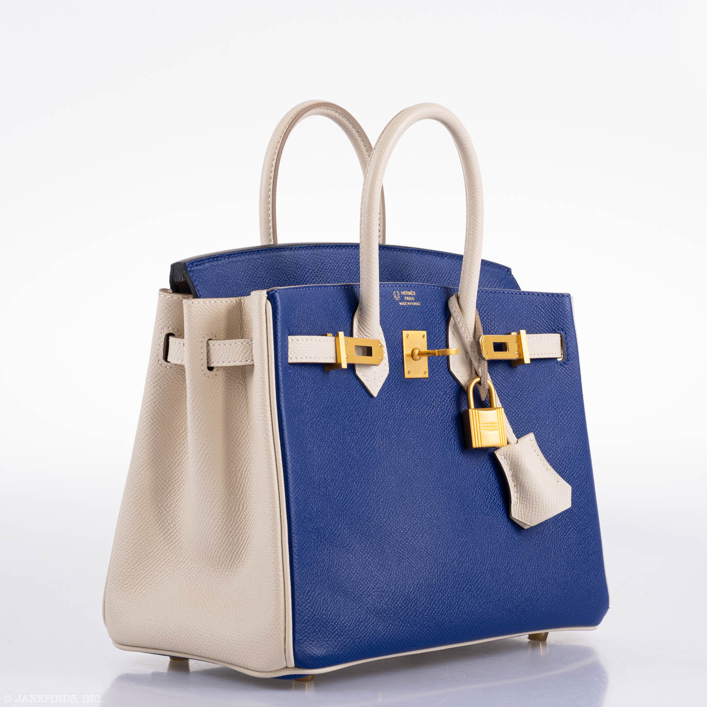 Hermès Birkin 25 HSS Blue Electrique & Craie - Brushed Gold Hardware 2 Hermès Birkin 25 HSS Blue Electrique & Craie - Brushed Gold Hardware - Image 2
