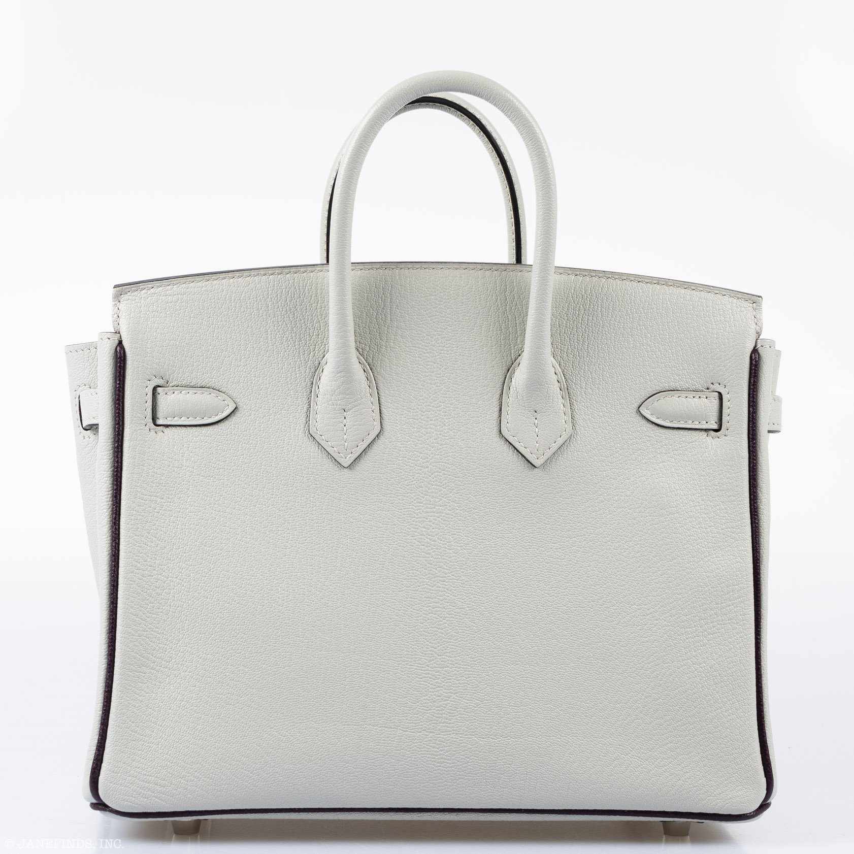 Hermès Birkin 25 HSS Bi-Color - Gris Perle/Raisin Chevre, Palladium Hardware 4 Hermès Birkin 25 HSS Bi-Color - Gris Perle/Raisin Chevre, Palladium Hardware - Image 4