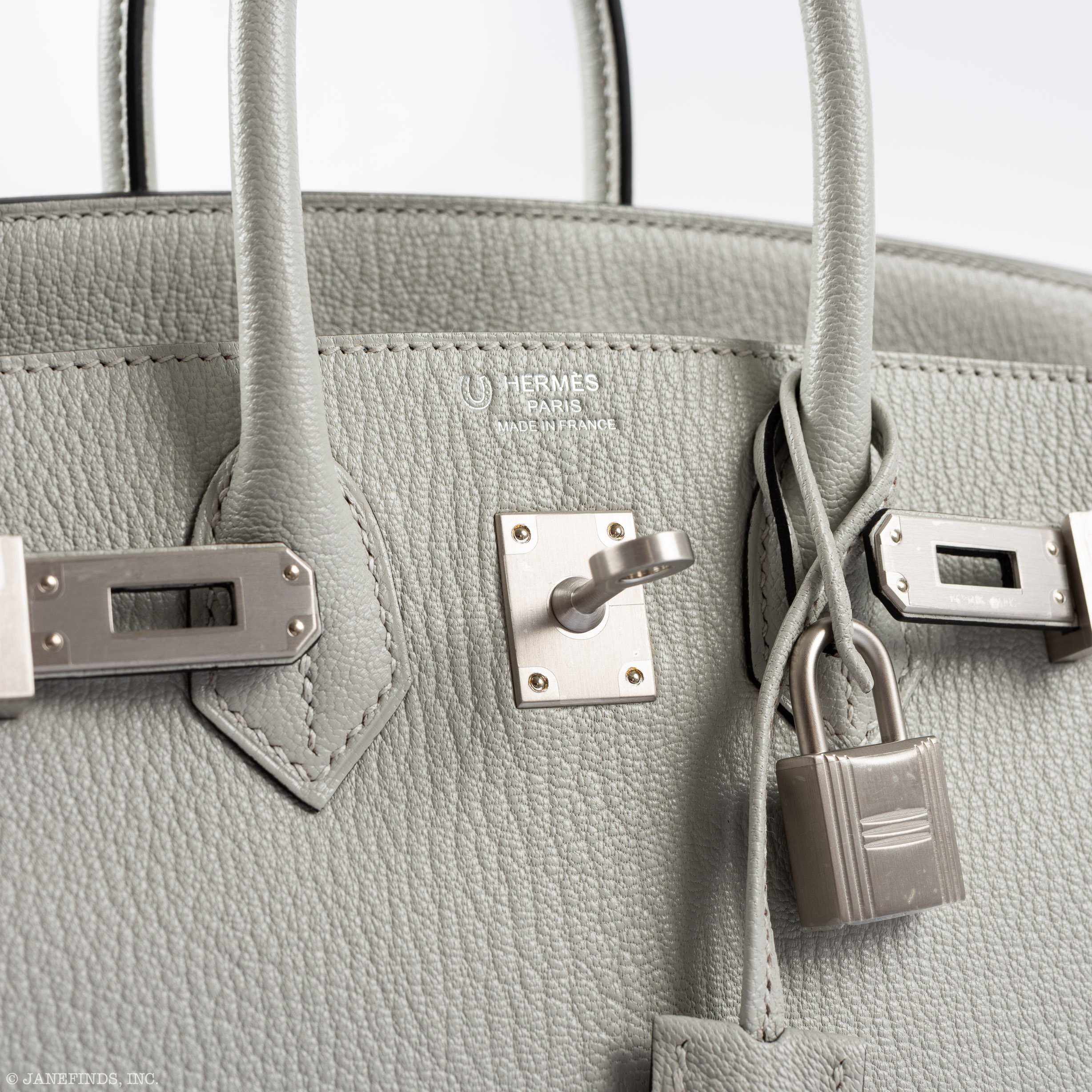 Hermès Birkin 25 HSS Bi-Color - Gris Perle/Raisin Chevre, Palladium Hardware 6 Hermès Birkin 25 HSS Bi-Color - Gris Perle/Raisin Chevre, Palladium Hardware - Image 6
