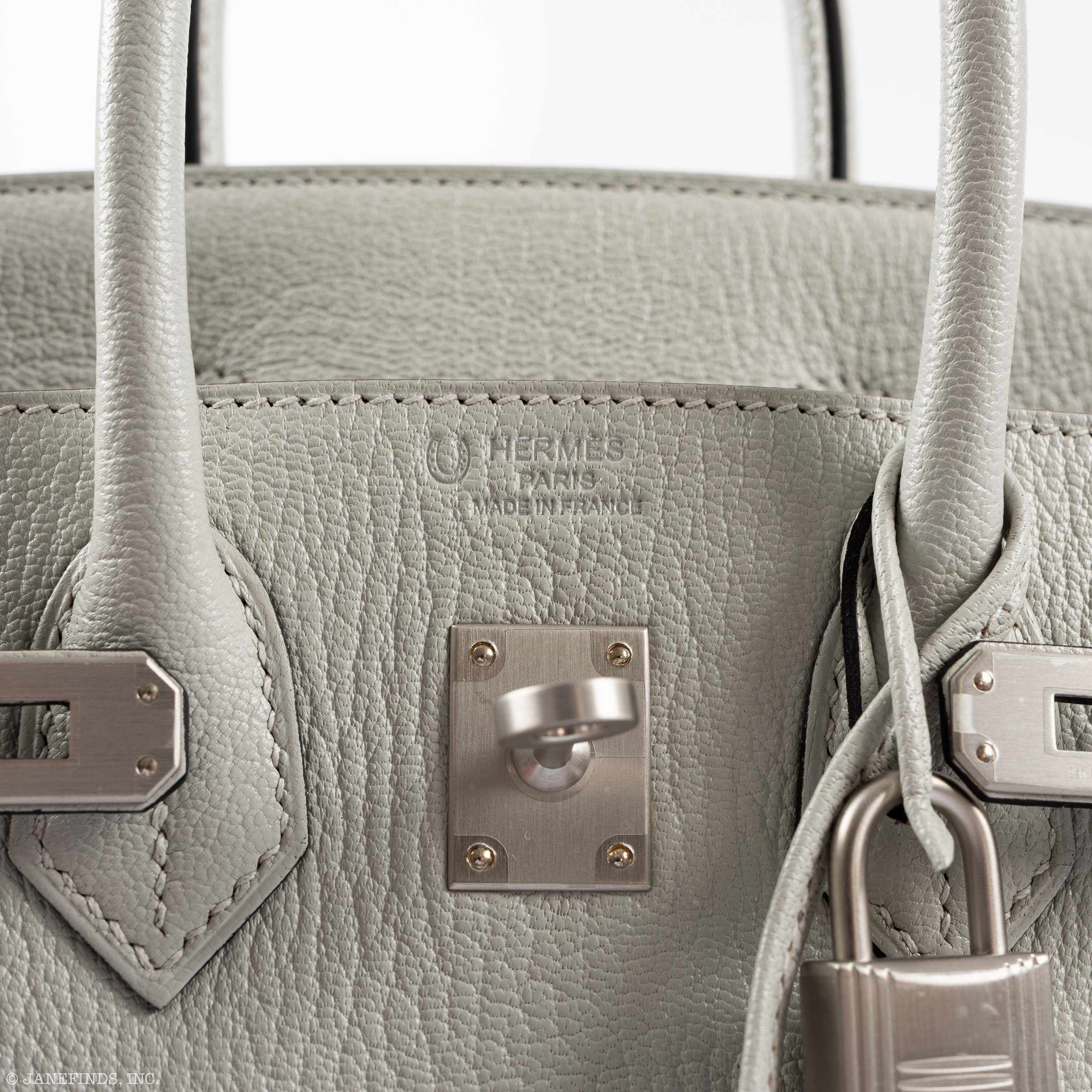 Hermès Birkin 25 HSS Bi-Color - Gris Perle/Raisin Chevre, Palladium Hardware 7 Hermès Birkin 25 HSS Bi-Color - Gris Perle/Raisin Chevre, Palladium Hardware - Image 7