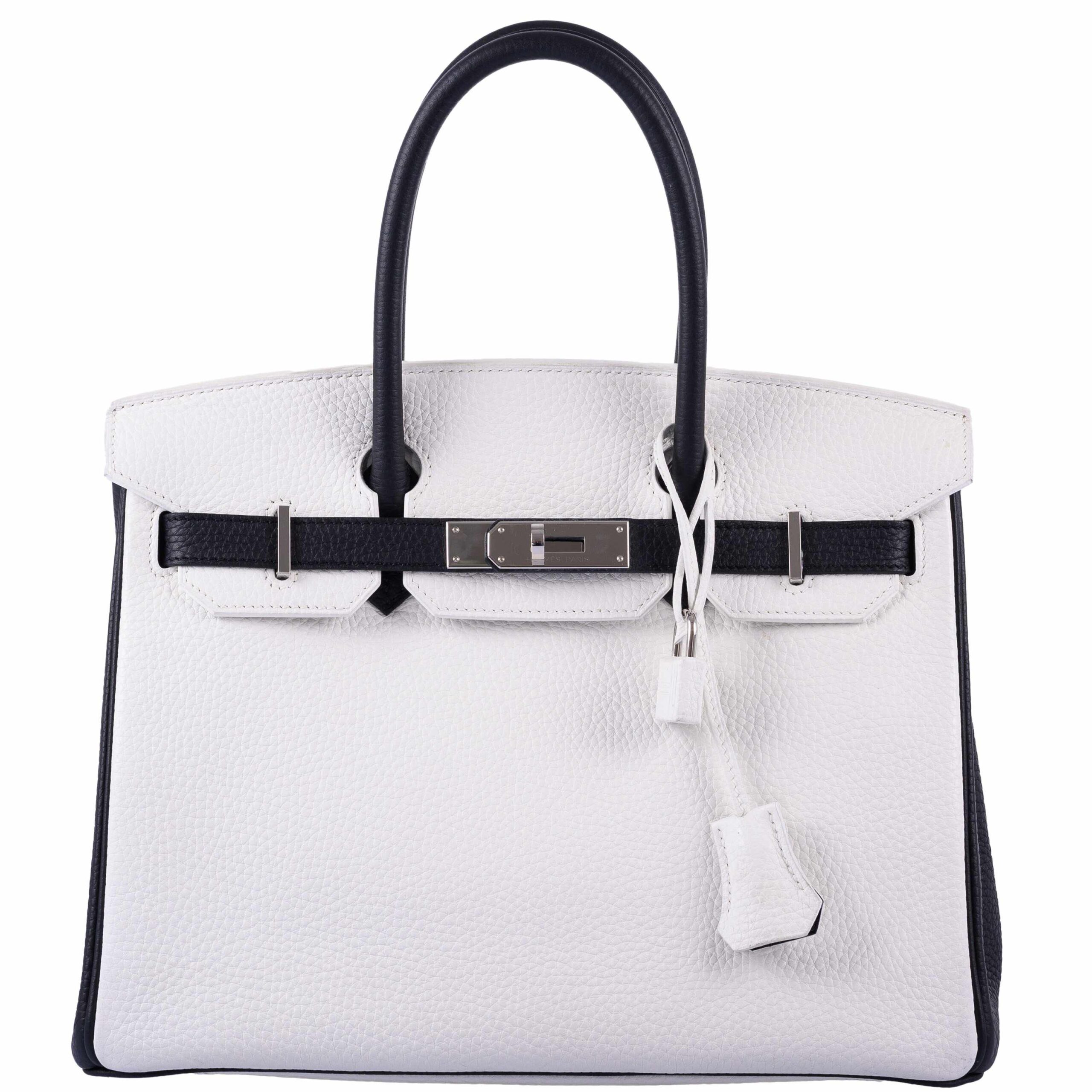 Hermès Birkin 30 Bi-Color Togo Bag - Black & White 2 Hermès Birkin 30 Bi-Color Togo Bag - Black & White - Image 2
