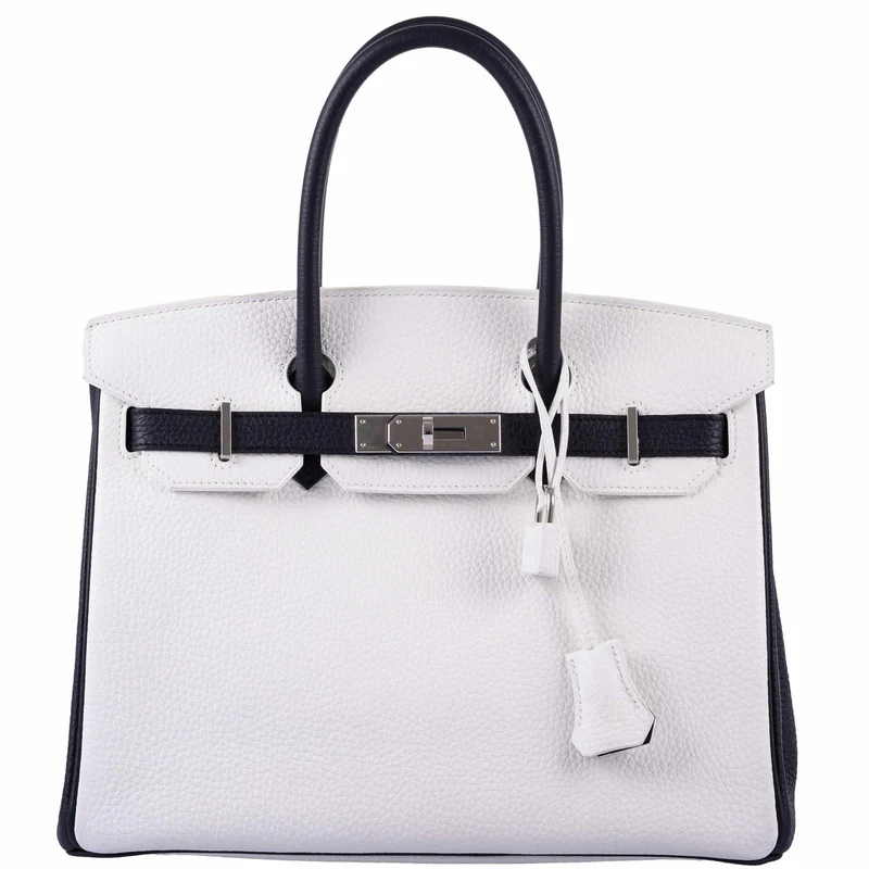 Hermès Birkin 30 Bi-Color Togo Bag - Black & White 1 Hermes-Birkin-30-Bi-Color-Black-White-Togo-Palladium-Hardware-2018-C