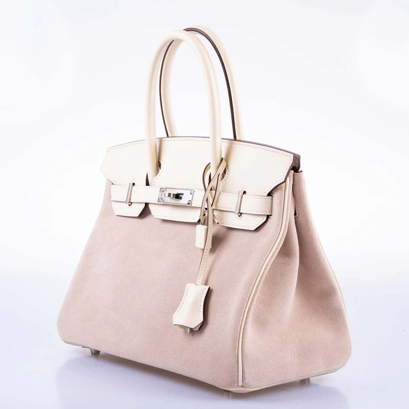 Hermès Birkin 30 in Glycine Grizzly and Nata Swift with Palladium Hardware 6 Hermès Birkin 30 in Glycine Grizzly and Nata Swift with Palladium Hardware - Image 6