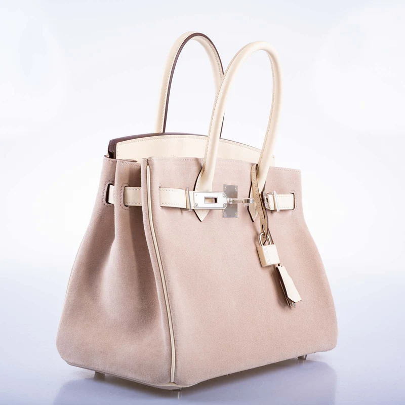 Hermès Birkin 30 in Glycine Grizzly and Nata Swift with Palladium Hardware 4 Hermès Birkin 30 in Glycine Grizzly and Nata Swift with Palladium Hardware - Image 4