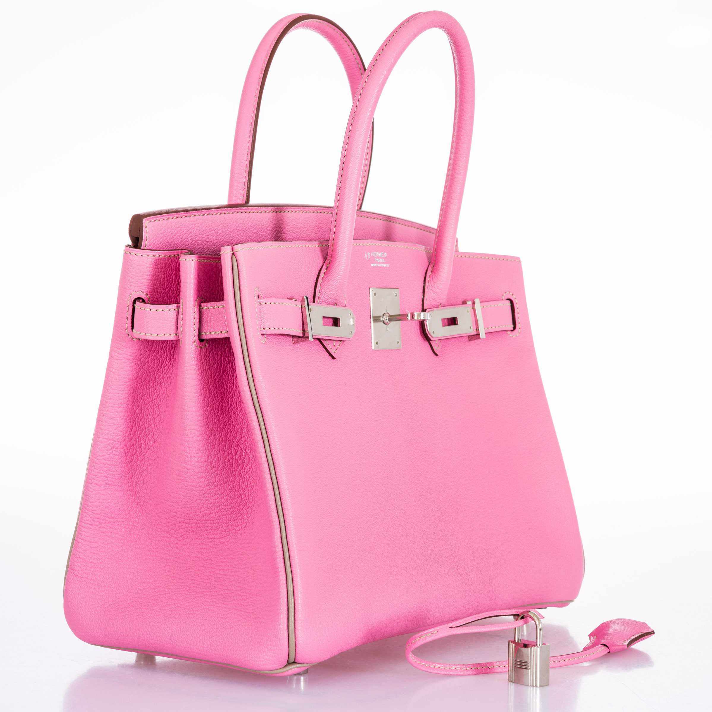 Hermès Birkin 30 HSS Bubblegum Pink & Gris Tourterelle with Palladium Hardware 9 Hermès Birkin 30 HSS Bubblegum Pink & Gris Tourterelle with Palladium Hardware - Image 9