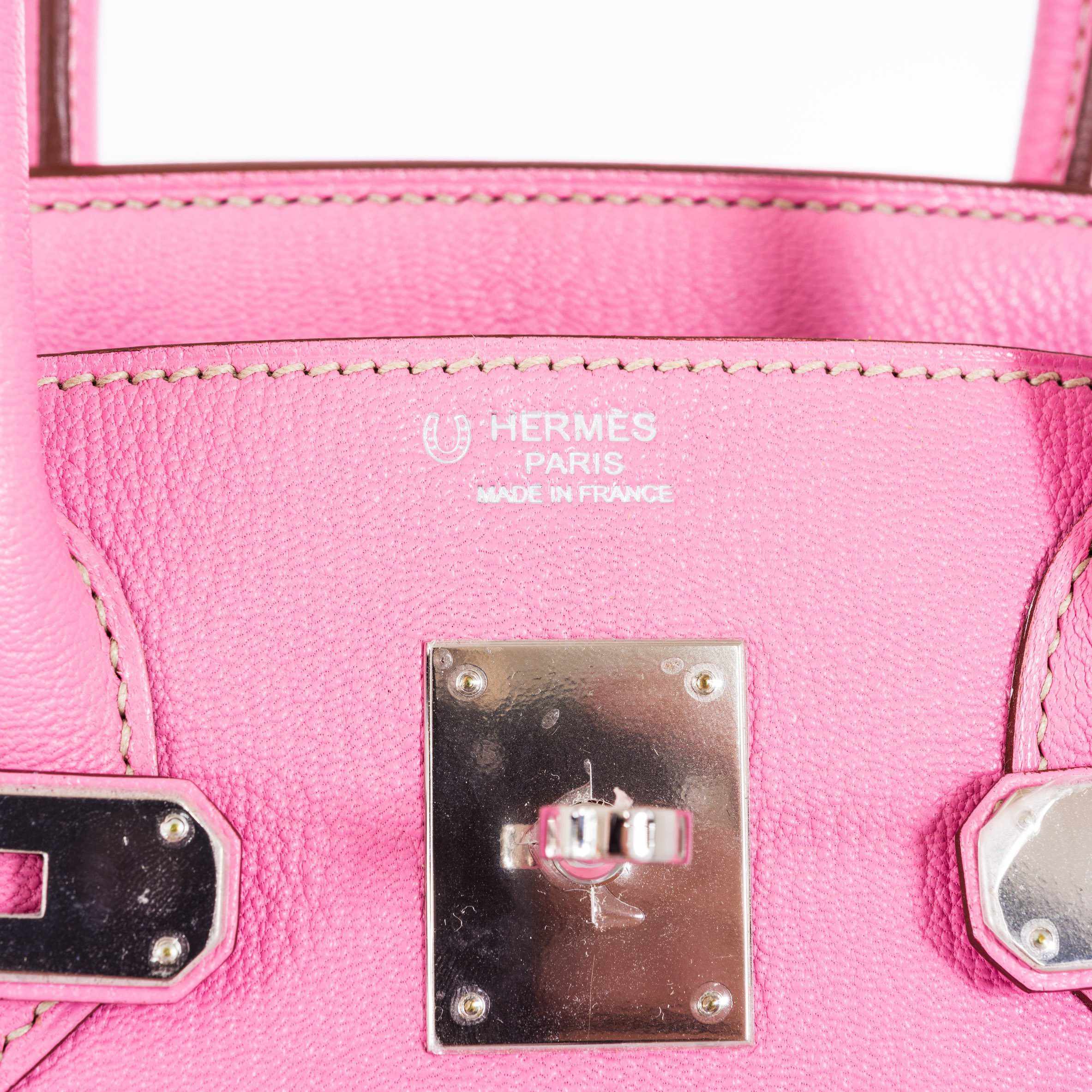 Hermès Birkin 30 HSS Bubblegum Pink & Gris Tourterelle with Palladium Hardware 4 Hermès Birkin 30 HSS Bubblegum Pink & Gris Tourterelle with Palladium Hardware - Image 4