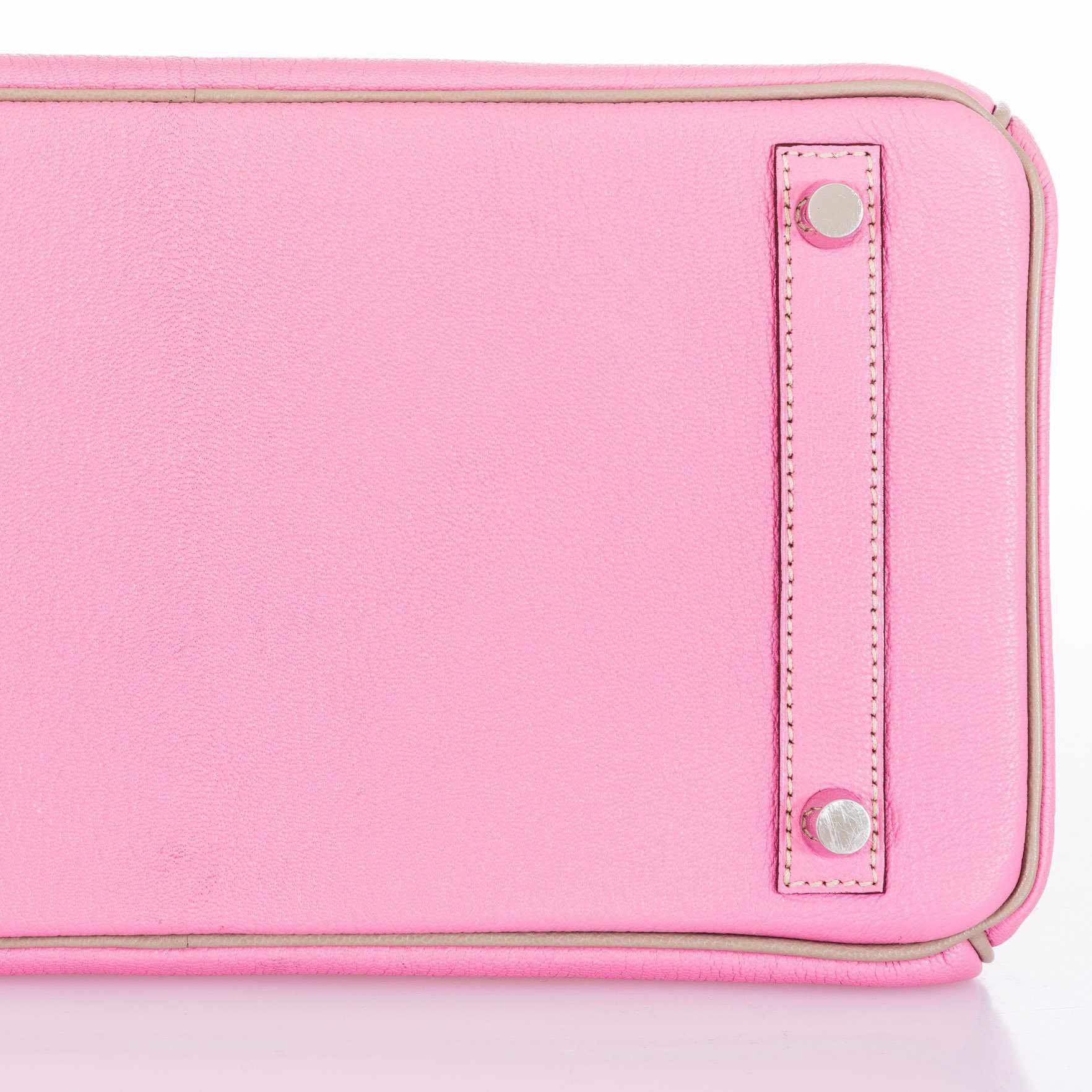 Hermès Birkin 30 HSS Bubblegum Pink & Gris Tourterelle with Palladium Hardware 6 Hermès Birkin 30 HSS Bubblegum Pink & Gris Tourterelle with Palladium Hardware - Image 6