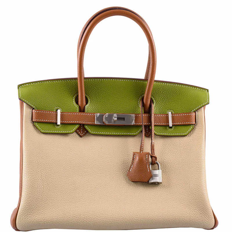Hermès Birkin 30 HSS Gold & Vert Anis Togo Bag - Brushed Palladium Hardware 5 Hermès Birkin 30 HSS Gold & Vert Anis Togo Bag - Brushed Palladium Hardware - Image 5