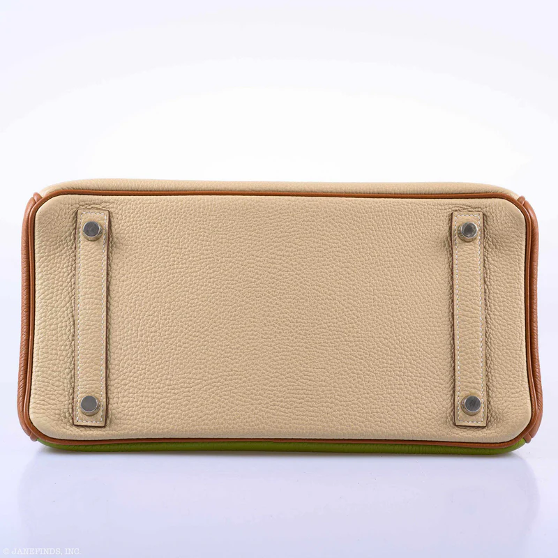 Hermès Birkin 30 HSS Gold & Vert Anis Togo Bag - Brushed Palladium Hardware 2 Hermès Birkin 30 HSS Gold & Vert Anis Togo Bag - Brushed Palladium Hardware - Image 2