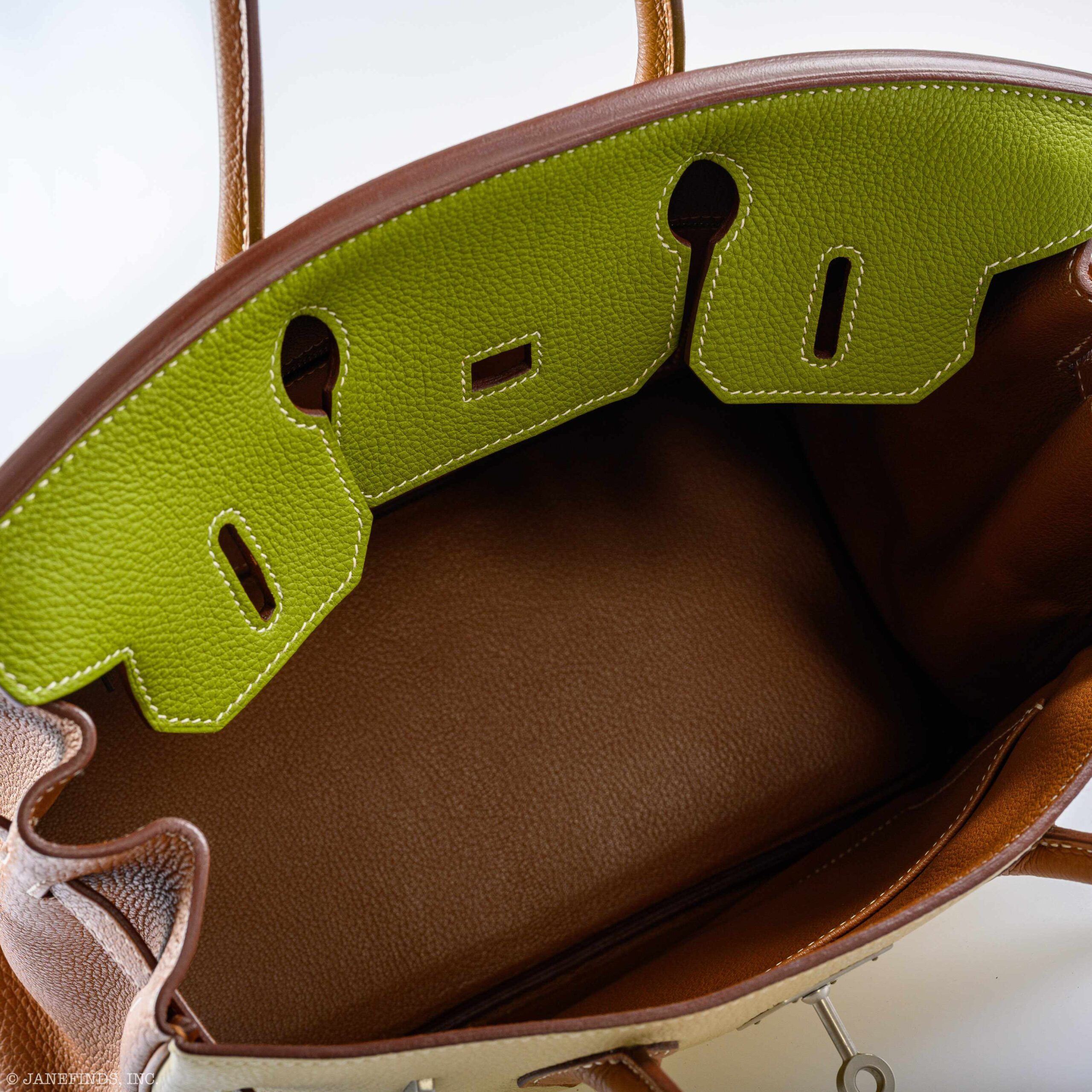 Hermès Birkin 30 HSS Gold & Vert Anis Togo Bag - Brushed Palladium Hardware 6 Hermès Birkin 30 HSS Gold & Vert Anis Togo Bag - Brushed Palladium Hardware - Image 6