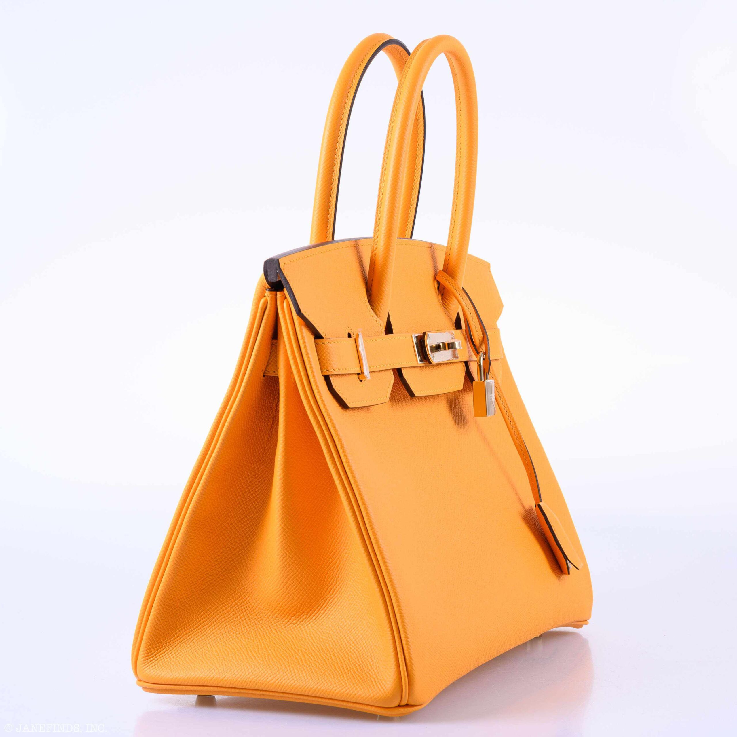 Hermès Birkin 30 - Elegant Jaune d'Or & Gris Mouette with Palladium Hardware 7 Hermès Birkin 30 - Elegant Jaune d'Or & Gris Mouette with Palladium Hardware - Image 7