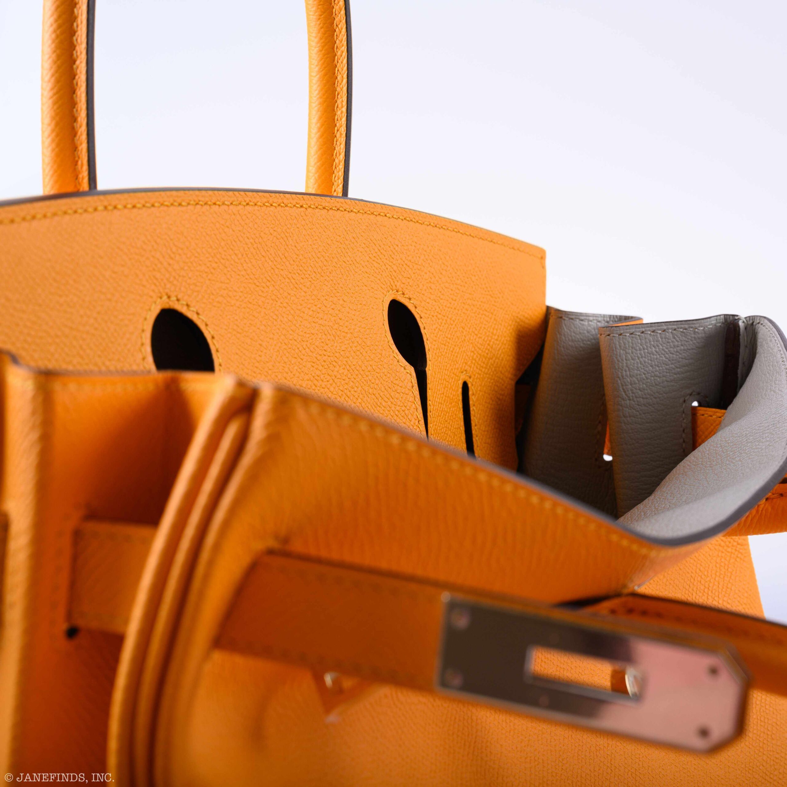 Hermès Birkin 30 - Elegant Jaune d'Or & Gris Mouette with Palladium Hardware 3 Hermès Birkin 30 - Elegant Jaune d'Or & Gris Mouette with Palladium Hardware - Image 3