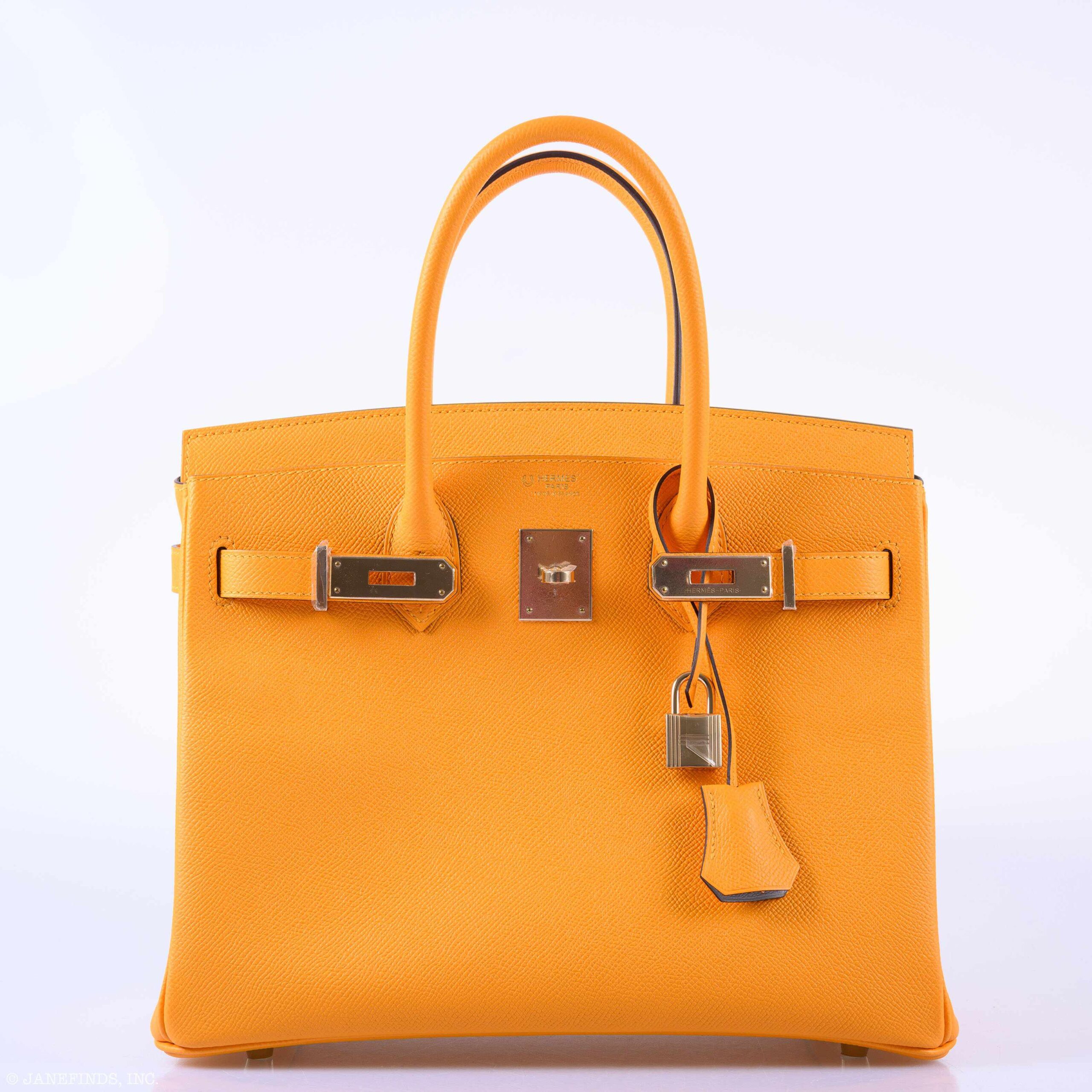 Hermès Birkin 30 - Elegant Jaune d'Or & Gris Mouette with Palladium Hardware 2 Hermès Birkin 30 - Elegant Jaune d'Or & Gris Mouette with Palladium Hardware - Image 2