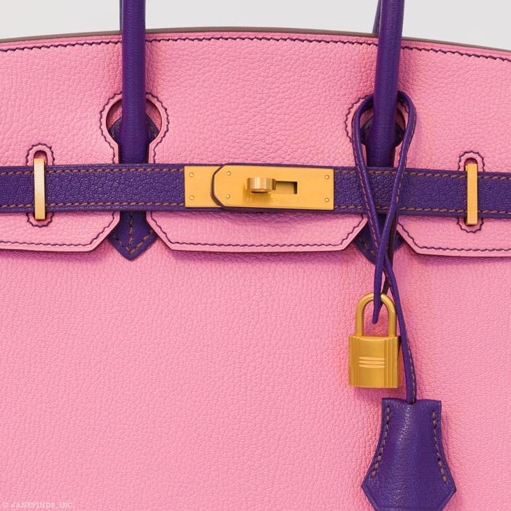 Hermès Birkin 30 HSS Rose Confetti & Anemone Chevre Leather - Brushed Gold Hardware 3 Hermès Birkin 30 HSS Rose Confetti & Anemone Chevre Leather - Brushed Gold Hardware - Image 3