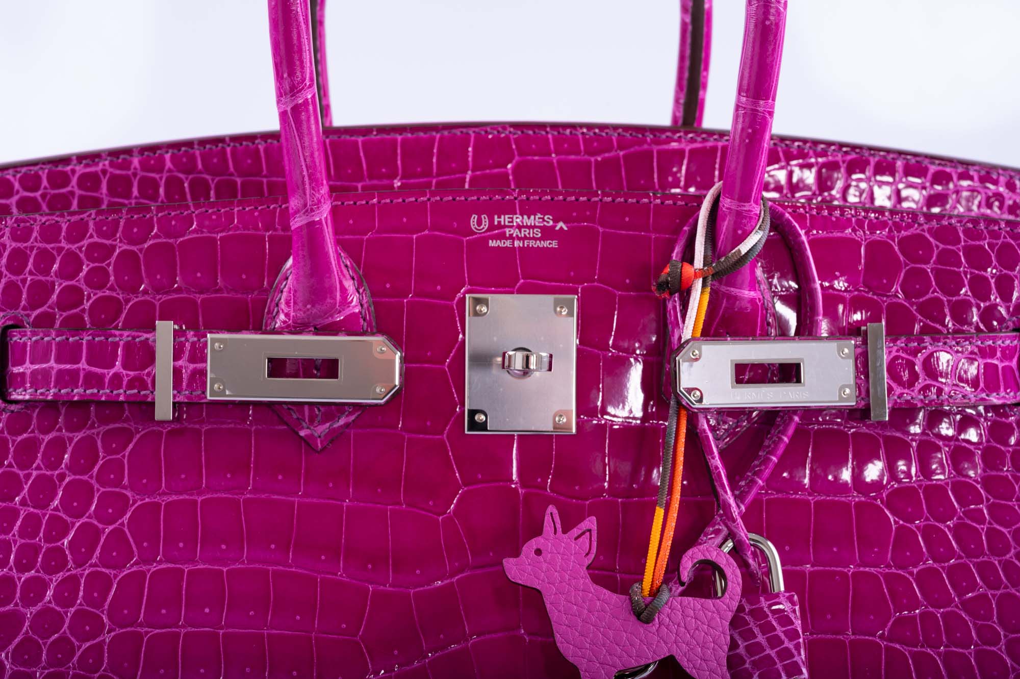 Hermès Birkin 30 HSS Rose Scheherazade Crocodile Bag - Cassis Interior 10 Hermès Birkin 30 HSS Rose Scheherazade Crocodile Bag - Cassis Interior - Image 10
