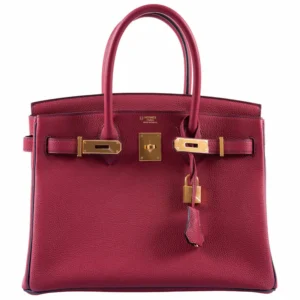 Hermes-Birkin-30-HSS-Rouge-Grenat-And-Blue-Nuit-Togo-Gold-Hardware