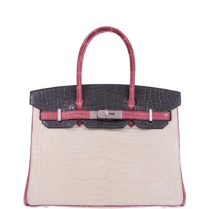 Hermes-Birkin-30-HSS-Tri-Color-Beton-Gray-Paris-Boise-de-Rose-Alligator-Brushed-Palladium-Hardware