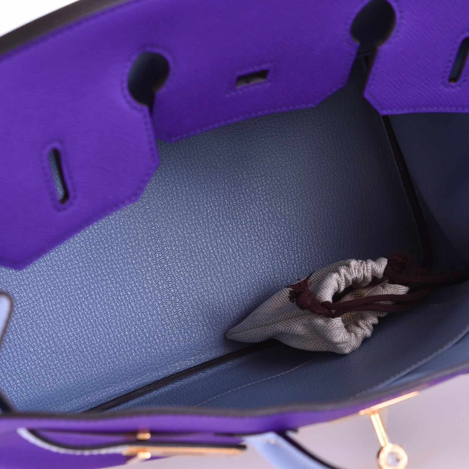 Hermès Birkin 35 HSS Crocus & Blue Lin Epsom Gold Hardware - Luxury Handbag 3 Hermès Birkin 35 HSS Crocus & Blue Lin Epsom Gold Hardware - Luxury Handbag - Image 3