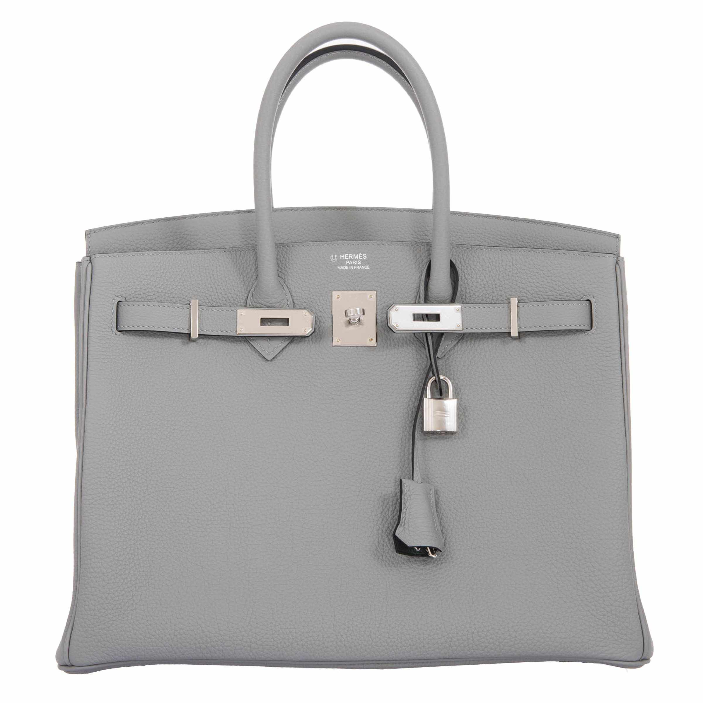 Hermès Birkin 35 HSS Togo Palladium: Elegant Gris Mouette & Vert Fonce 10 Hermès Birkin 35 HSS Togo Palladium: Elegant Gris Mouette & Vert Fonce - Image 10