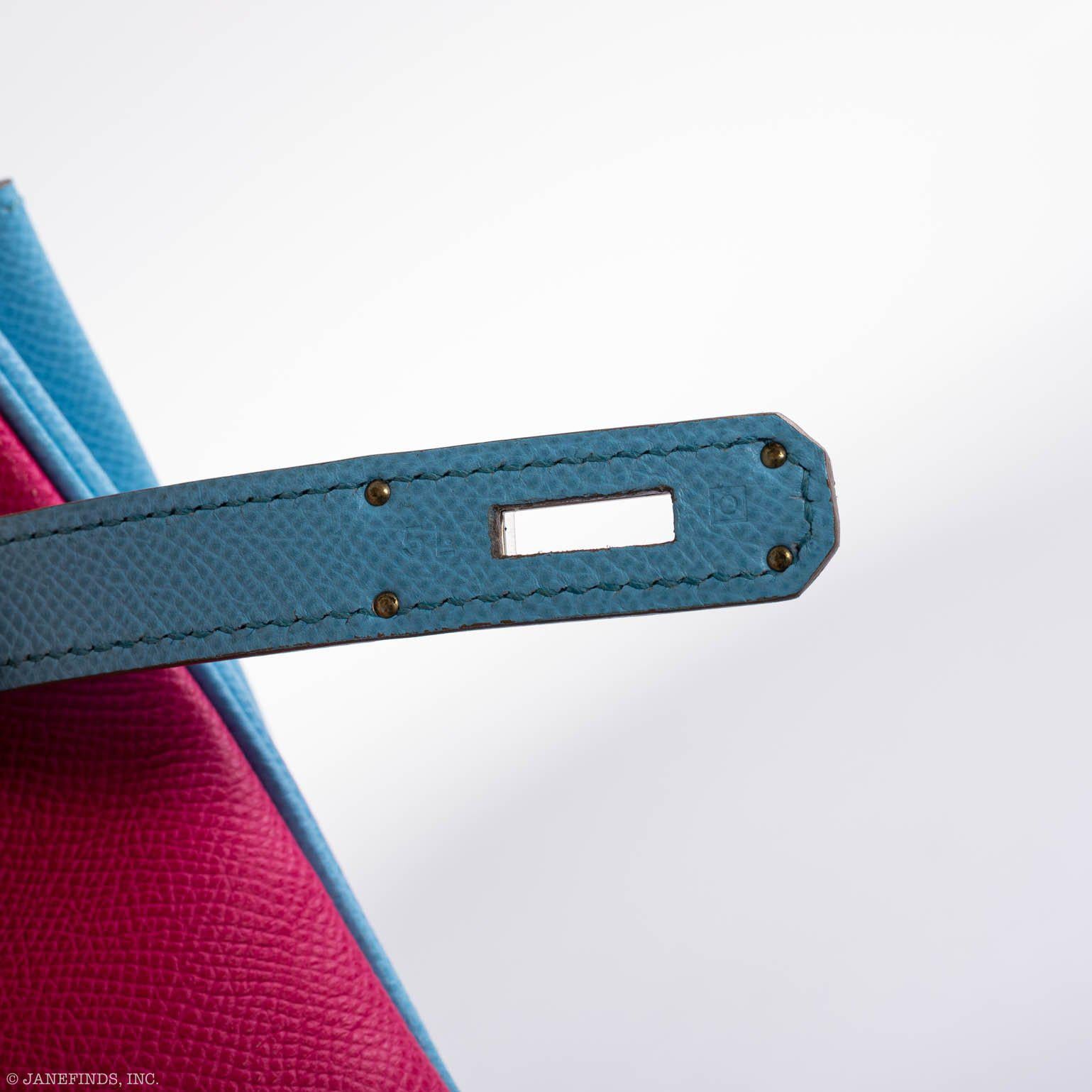 Hermès Birkin 35 HSS Hndbag Collctn, Rose Tyrien, Blue Celeste, Lime Epsom, Palladium 5 Hermès Birkin 35 HSS Hndbag Collctn, Rose Tyrien, Blue Celeste, Lime Epsom, Palladium - Image 5