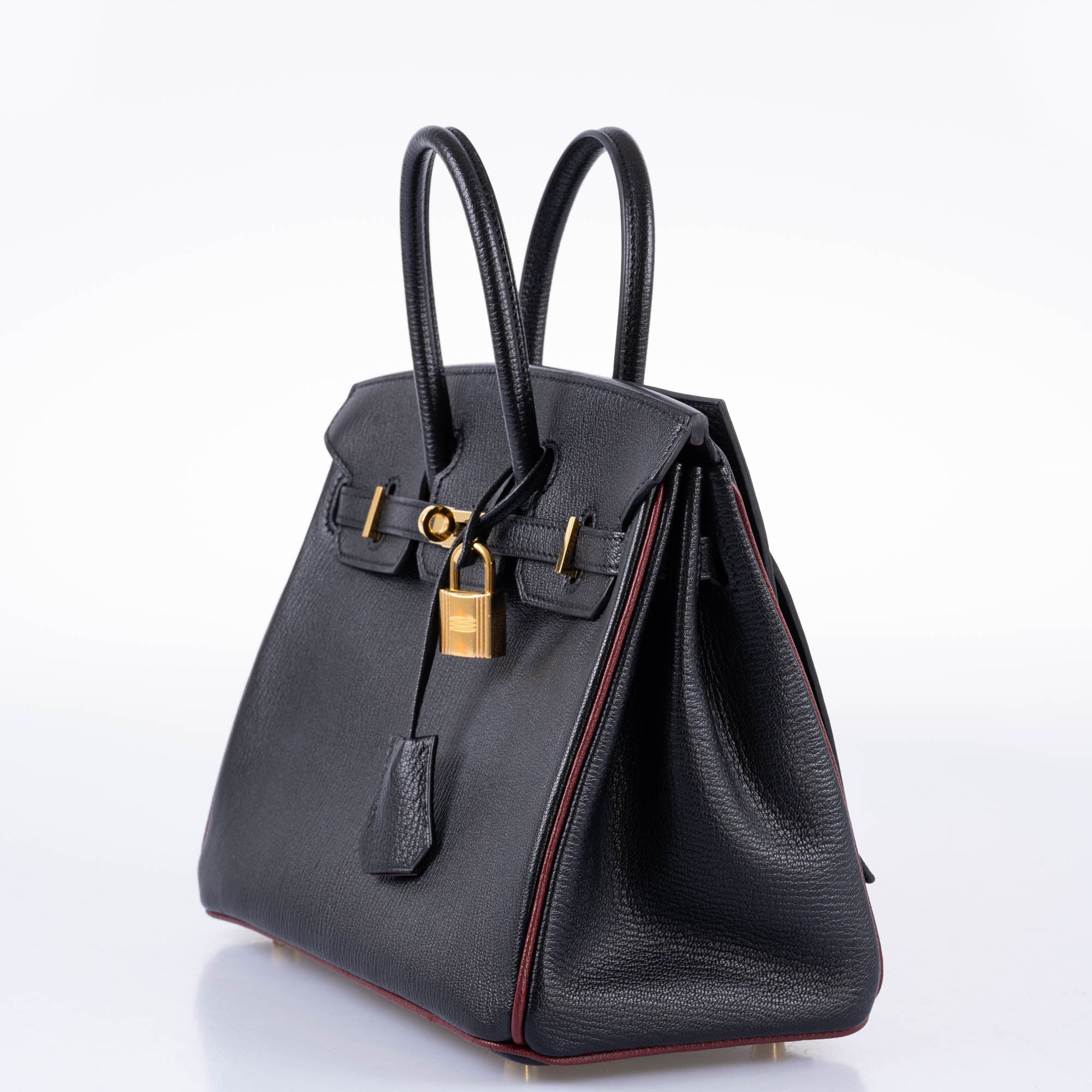 Hermès HSS Birkin 25: Black Rouge H Chevre Gold - Luxury Handbag 9 Hermès HSS Birkin 25: Black Rouge H Chevre Gold - Luxury Handbag - Image 9