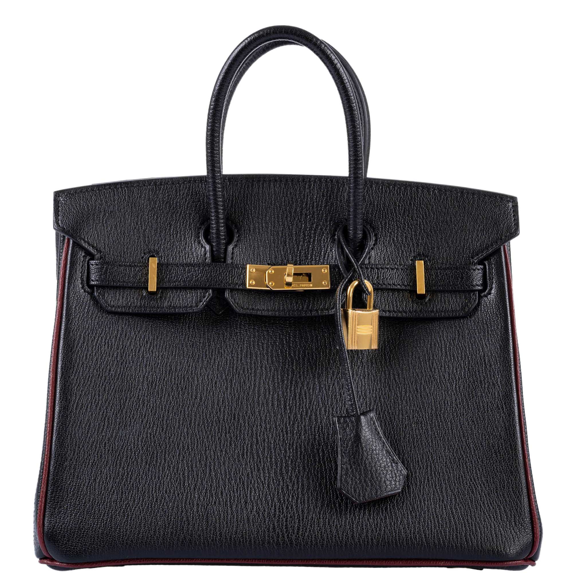 Hermès HSS Birkin 25: Black Rouge H Chevre Gold - Luxury Handbag 1 Hermes-HSS-Birkin-25-Black-and-Rouge-H-Chevre-Gold-Hardware