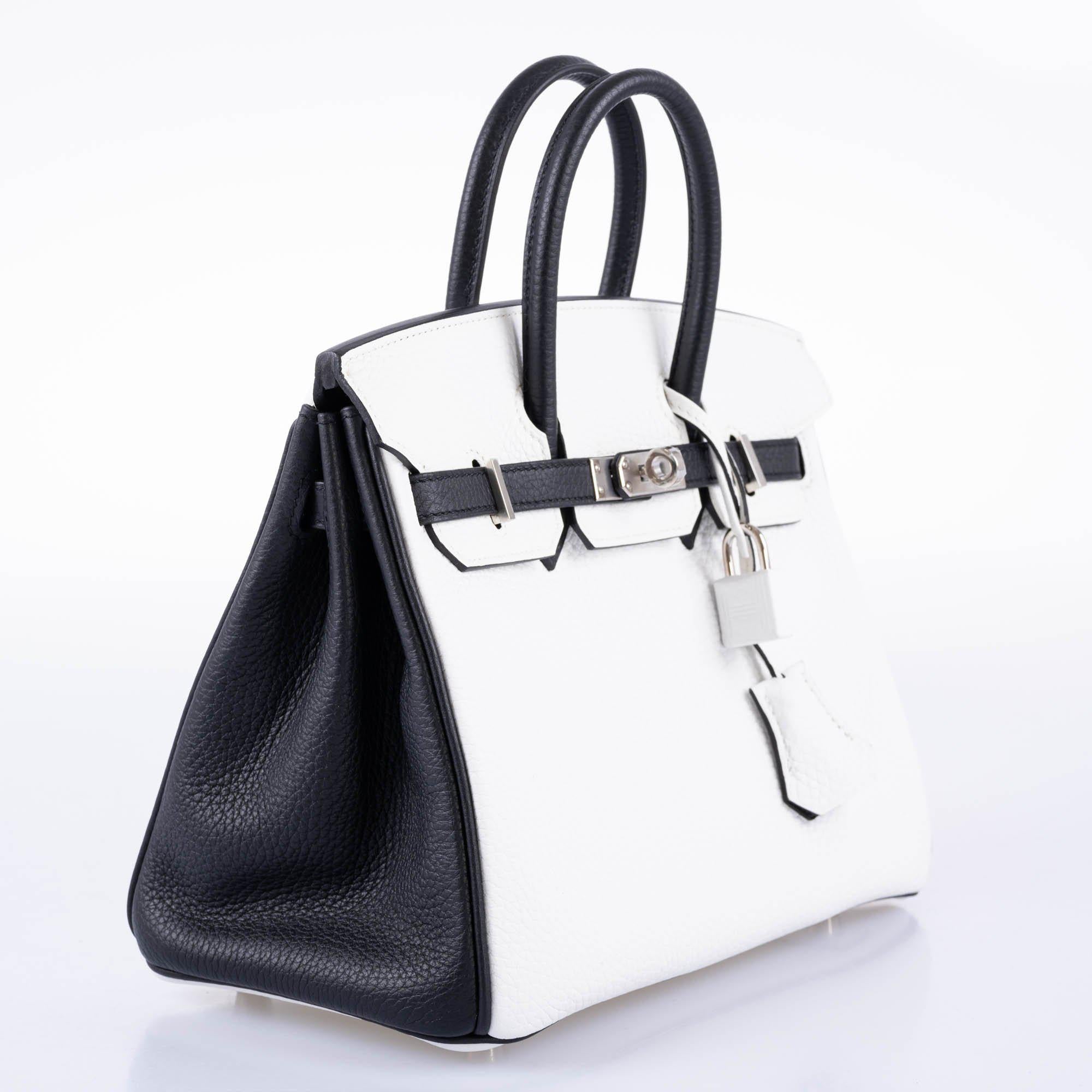 Hermès HSS Birkin 25 Black & White Togo - Palladium Hardware 8 Hermès HSS Birkin 25 Black & White Togo - Palladium Hardware - Image 8