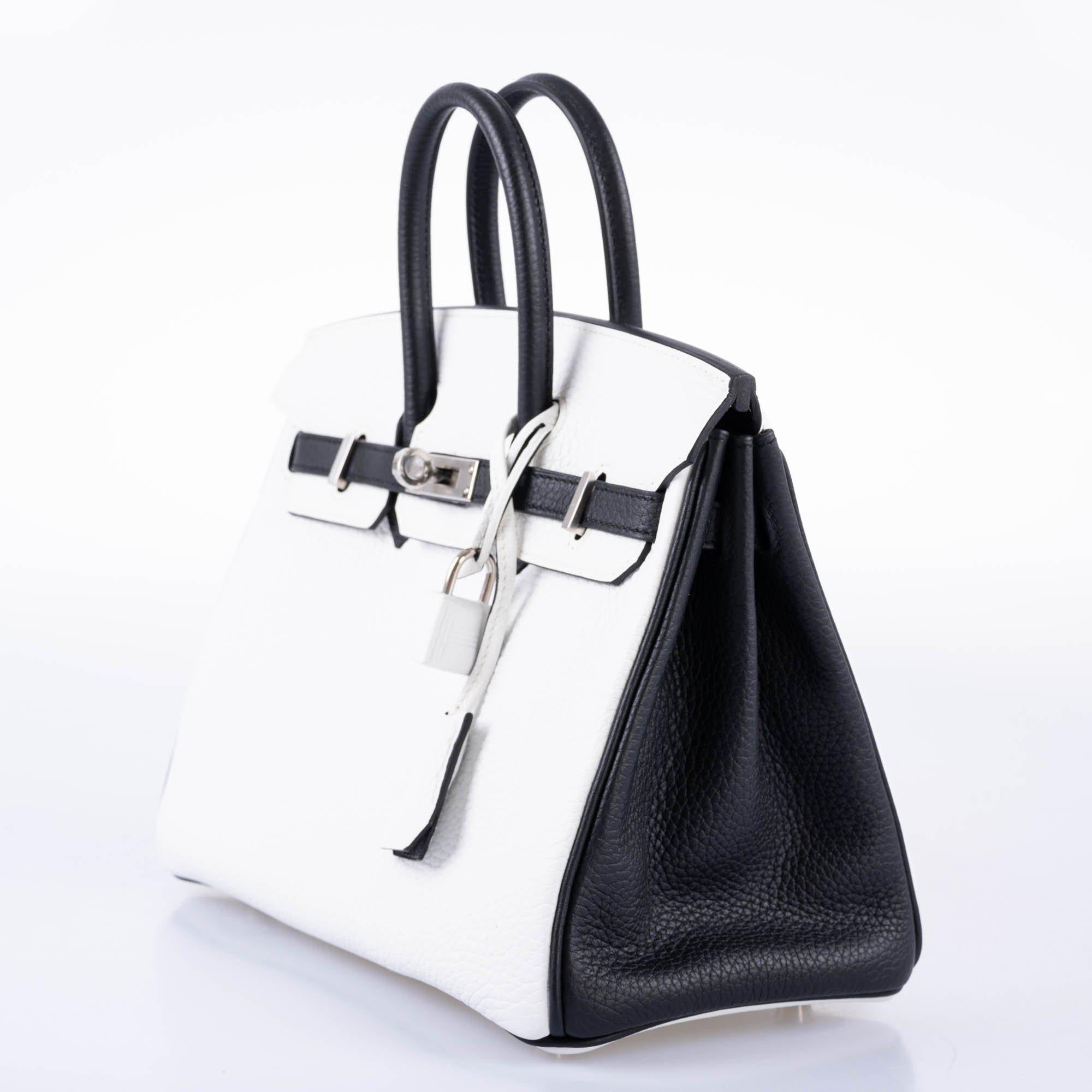 Hermès HSS Birkin 25 Black & White Togo - Palladium Hardware 7 Hermès HSS Birkin 25 Black & White Togo - Palladium Hardware - Image 7
