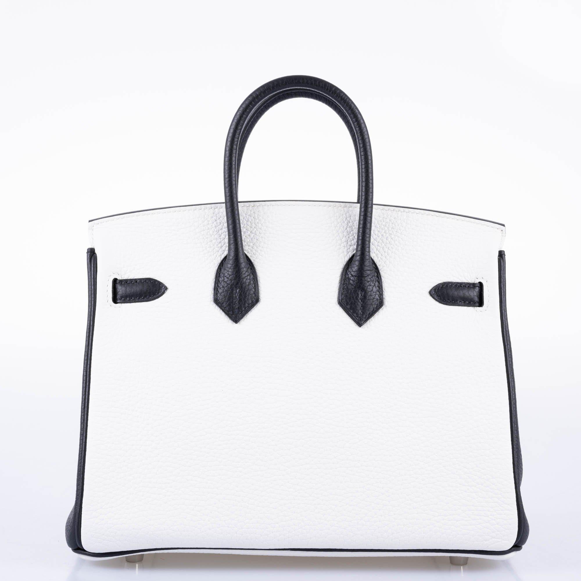 Hermès HSS Birkin 25 Black & White Togo - Palladium Hardware 6 Hermès HSS Birkin 25 Black & White Togo - Palladium Hardware - Image 6