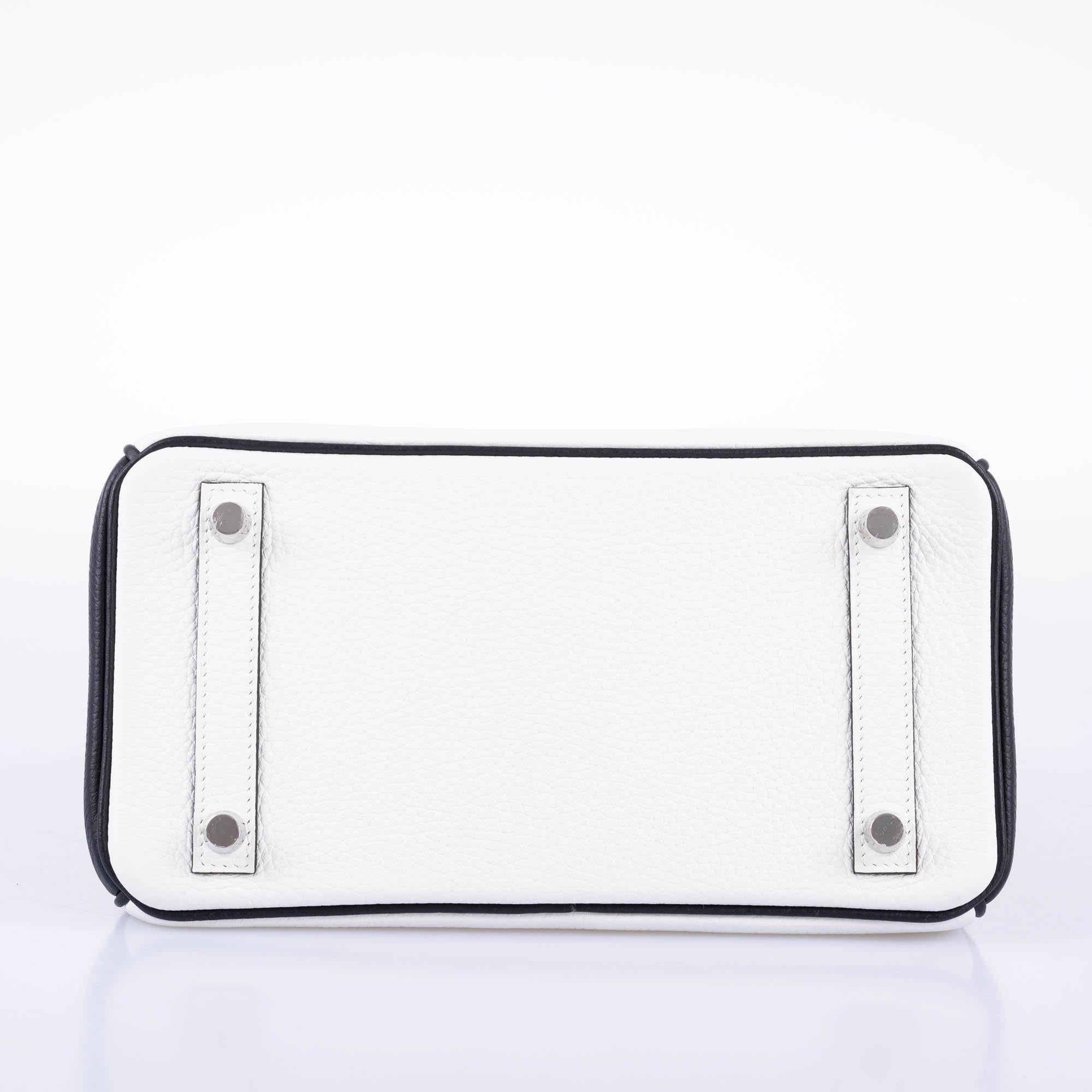 Hermès HSS Birkin 25 Black & White Togo - Palladium Hardware 4 Hermès HSS Birkin 25 Black & White Togo - Palladium Hardware - Image 4