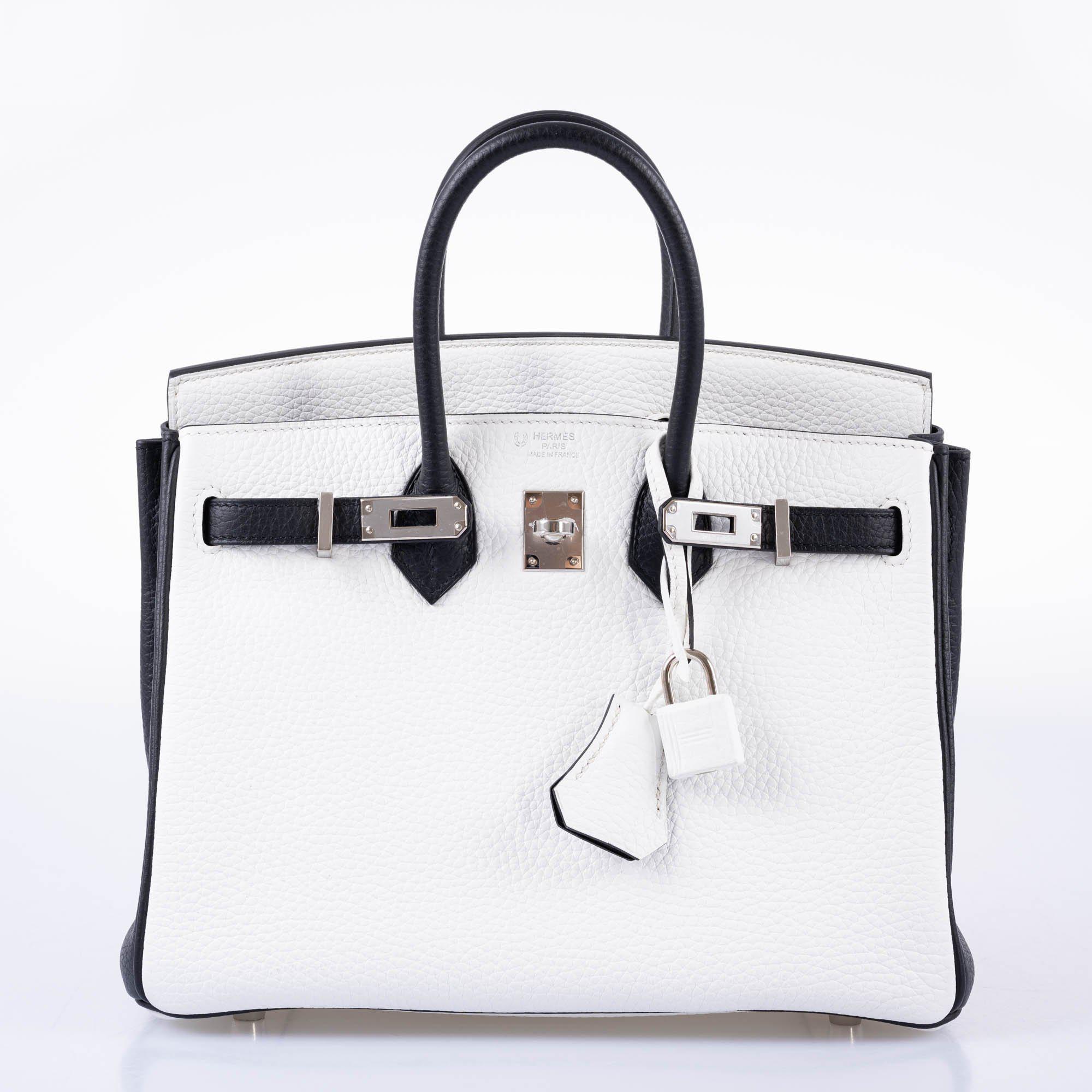 Hermès HSS Birkin 25 Black & White Togo - Palladium Hardware 3 Hermès HSS Birkin 25 Black & White Togo - Palladium Hardware - Image 3