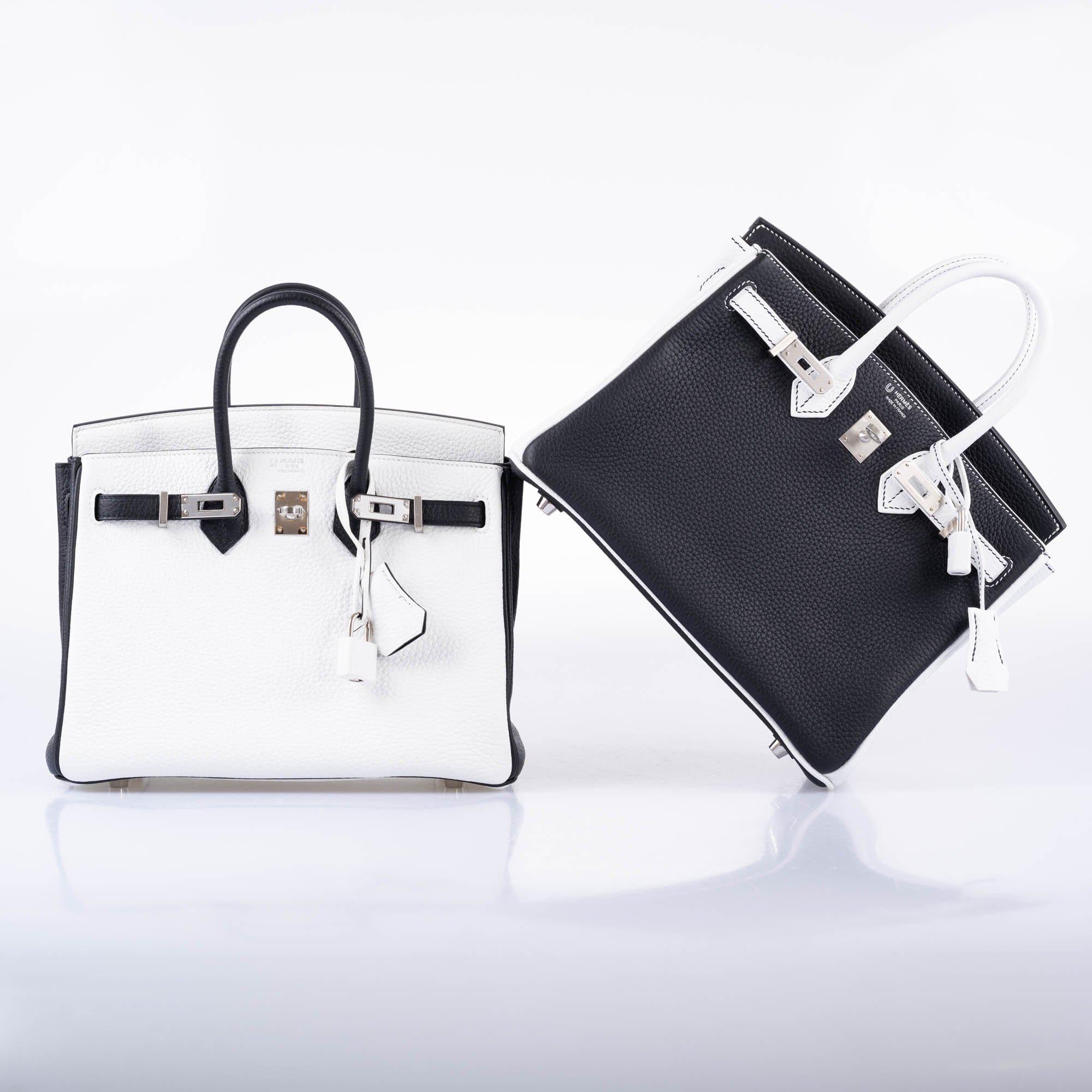 Hermès HSS Birkin 25 Black & White Togo - Palladium Hardware 2 Hermès HSS Birkin 25 Black & White Togo - Palladium Hardware - Image 2