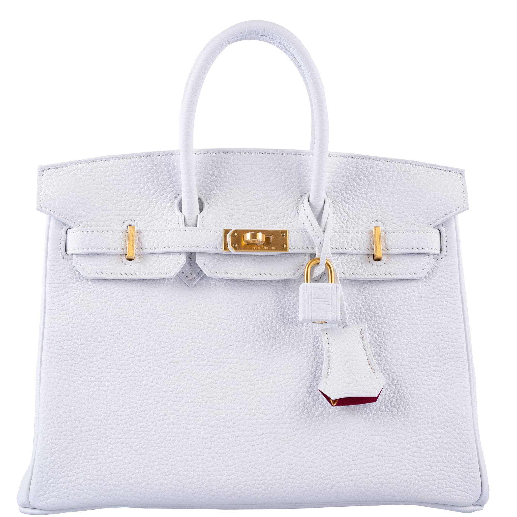 Hermès HSS Birkin 25: White Togo, Rose Pourpre Interior, Brushed Gold Hardware 11 Hermès HSS Birkin 25: White Togo, Rose Pourpre Interior, Brushed Gold Hardware - Image 11