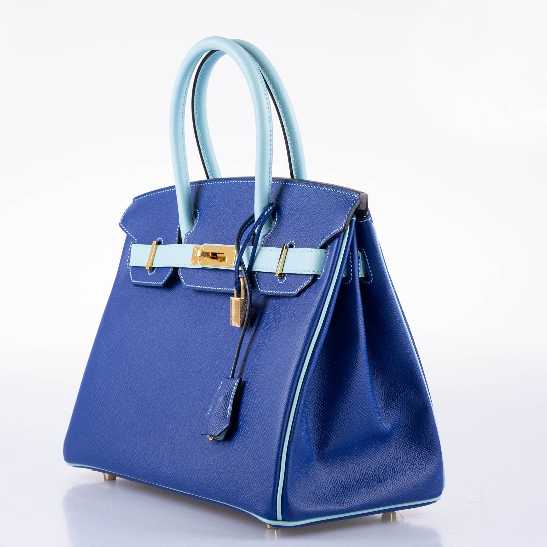 Hermès HSS Birkin 30 Blue Electric & Blue Atoll Epsom - Gold Hardware 5 Hermès HSS Birkin 30 Blue Electric & Blue Atoll Epsom - Gold Hardware - Image 5