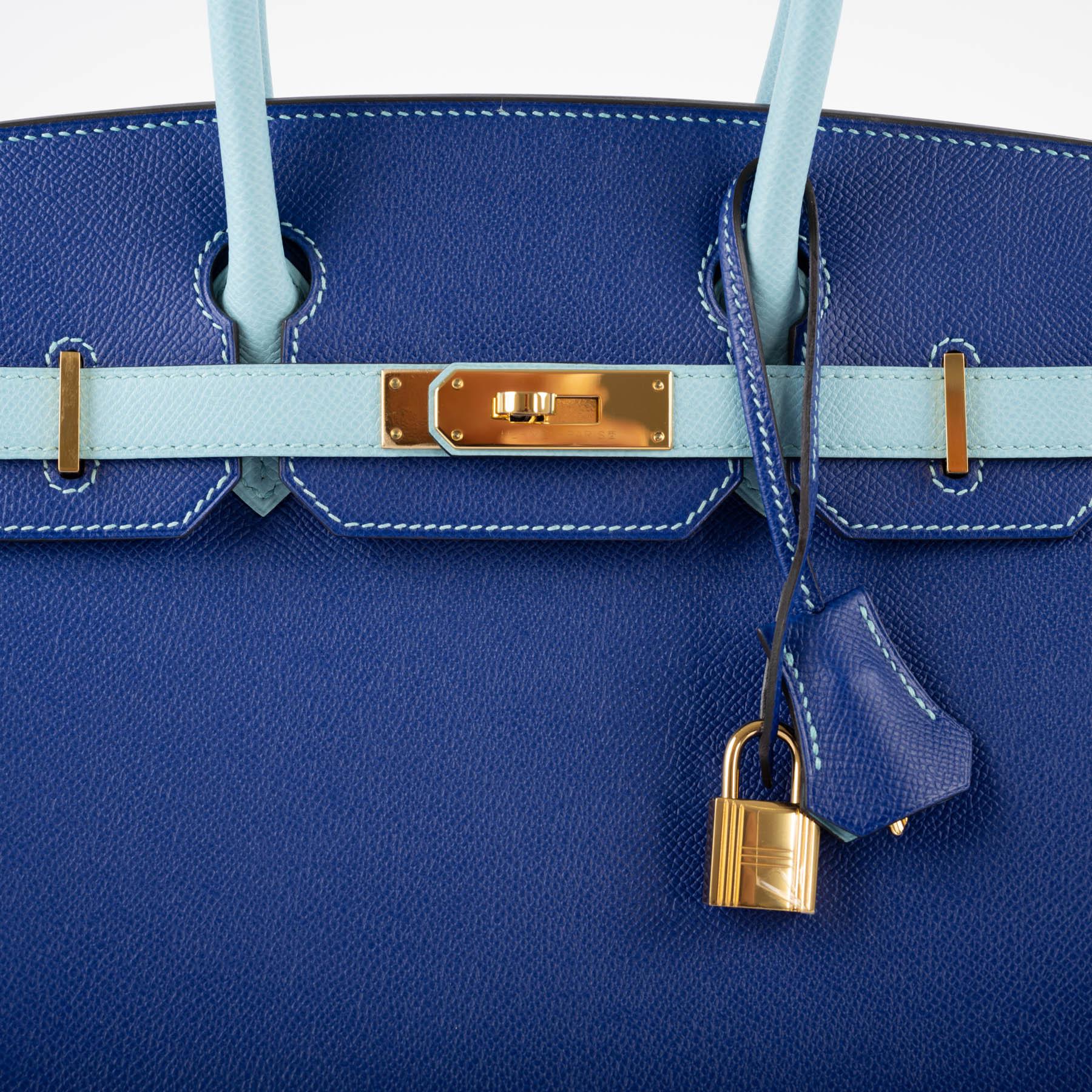 Hermès HSS Birkin 30 Blue Electric & Blue Atoll Epsom - Gold Hardware 6 Hermès HSS Birkin 30 Blue Electric & Blue Atoll Epsom - Gold Hardware - Image 6